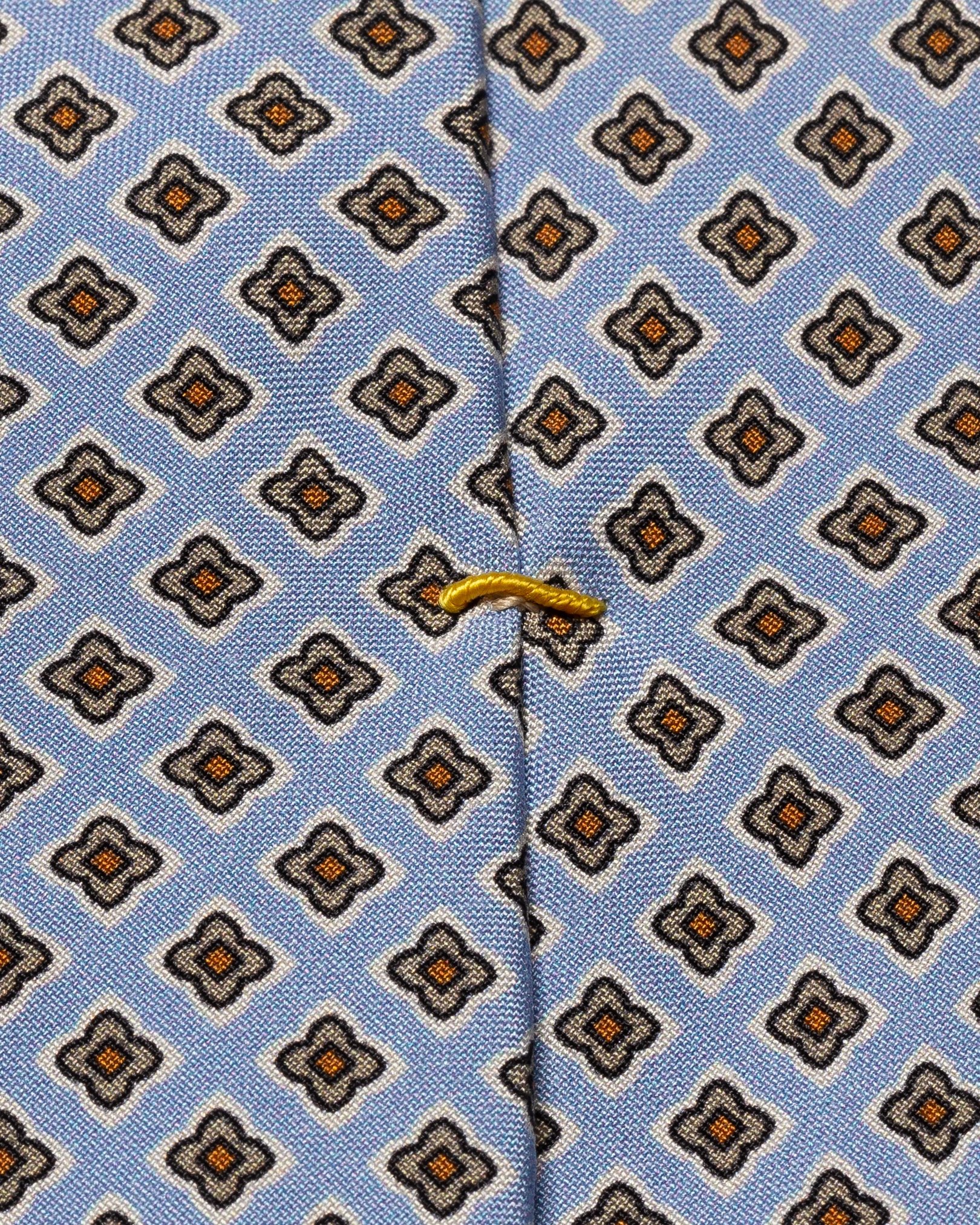 Eton - orange geometric silk tie micro print