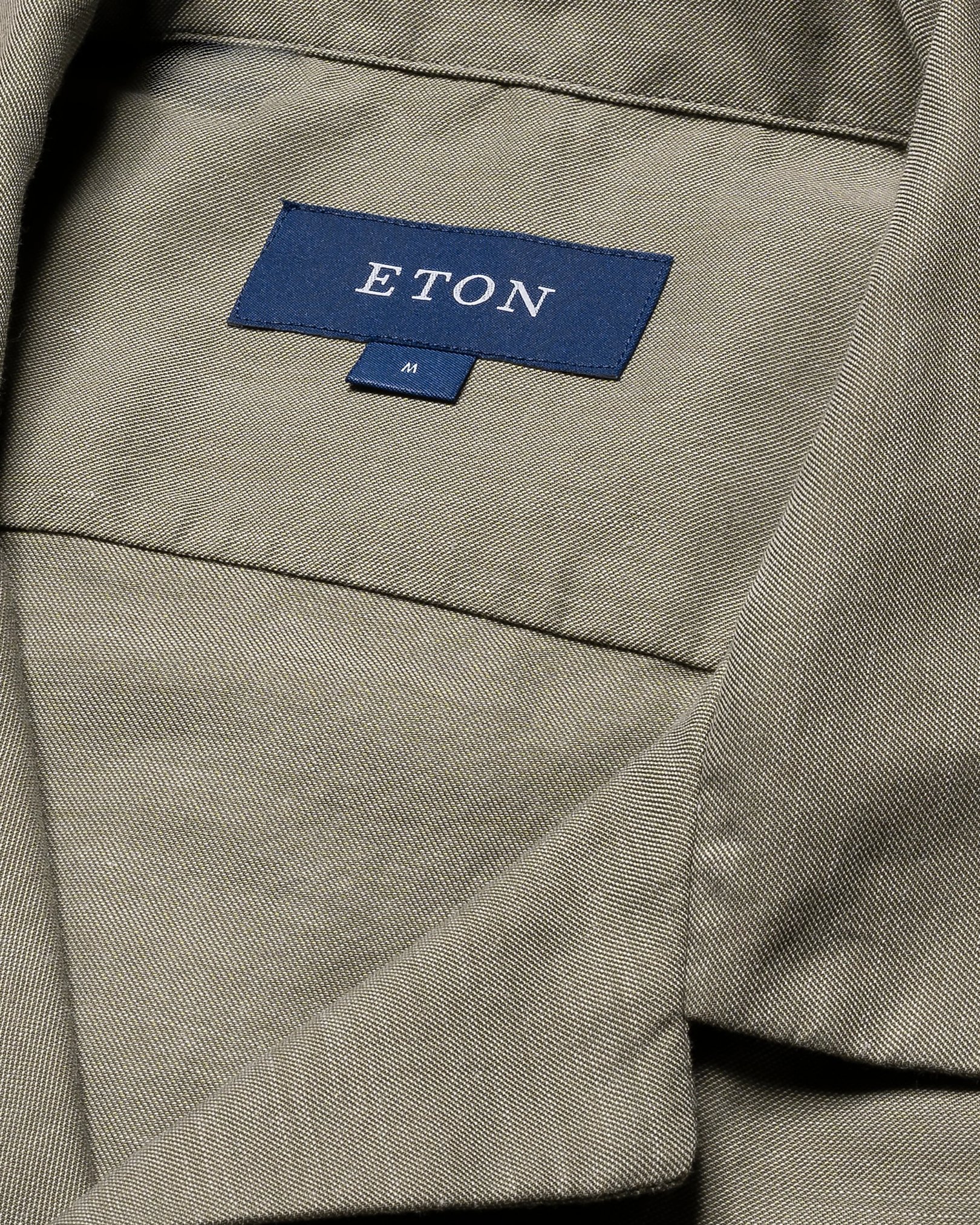 Eton - dark green fine twill resort shirt