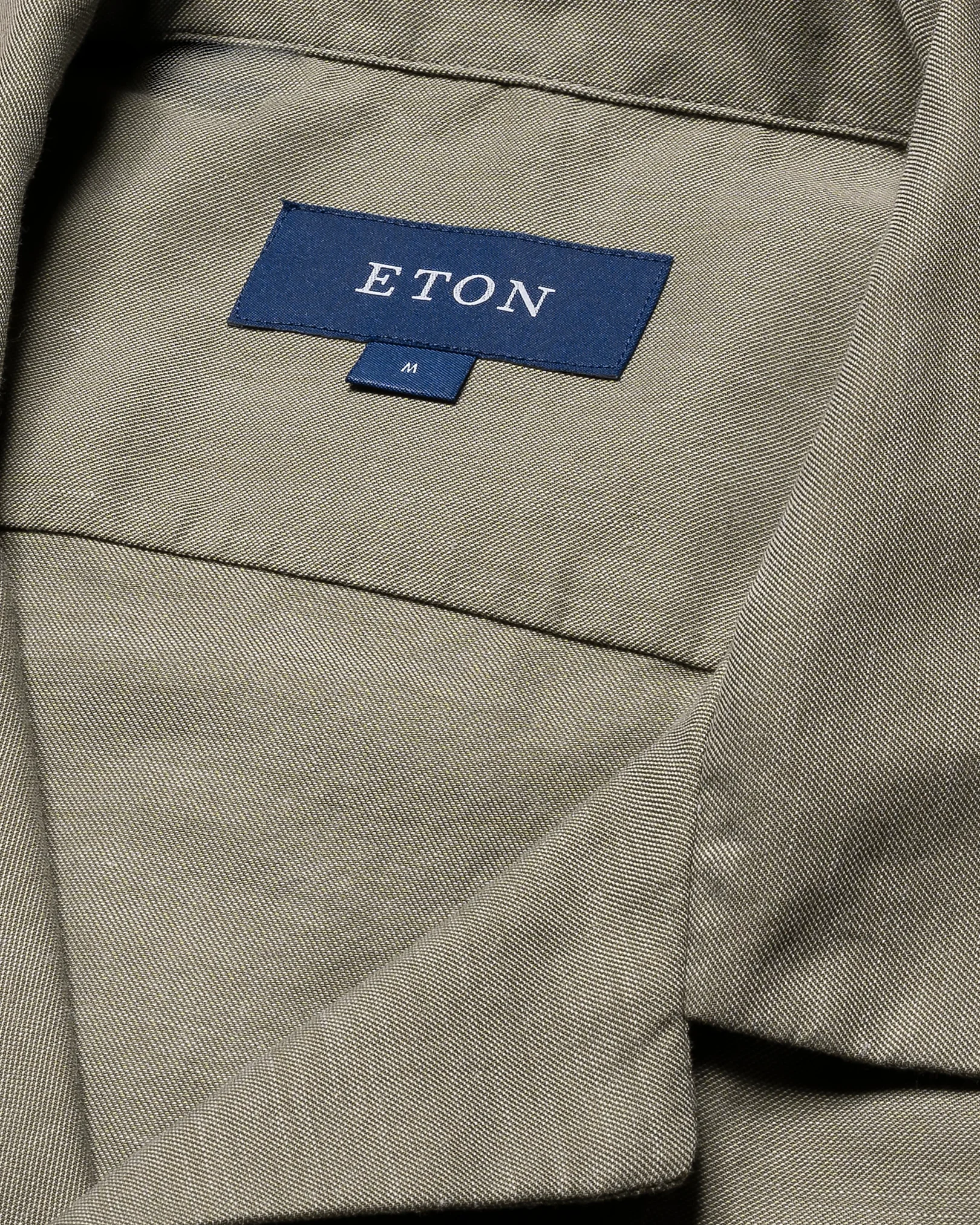 Eton - dark green fine twill resort shirt
