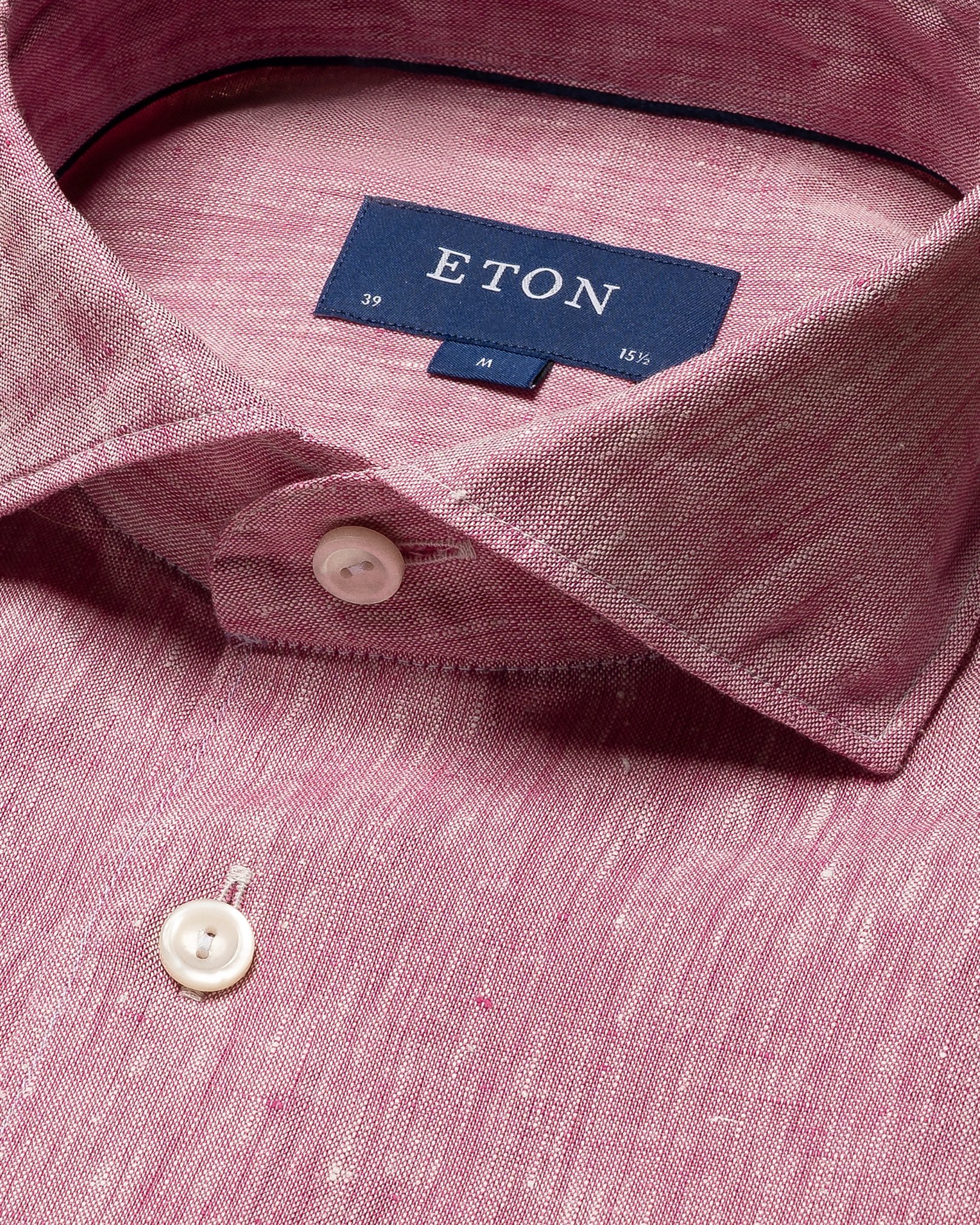 Eton - wide spread pink linen