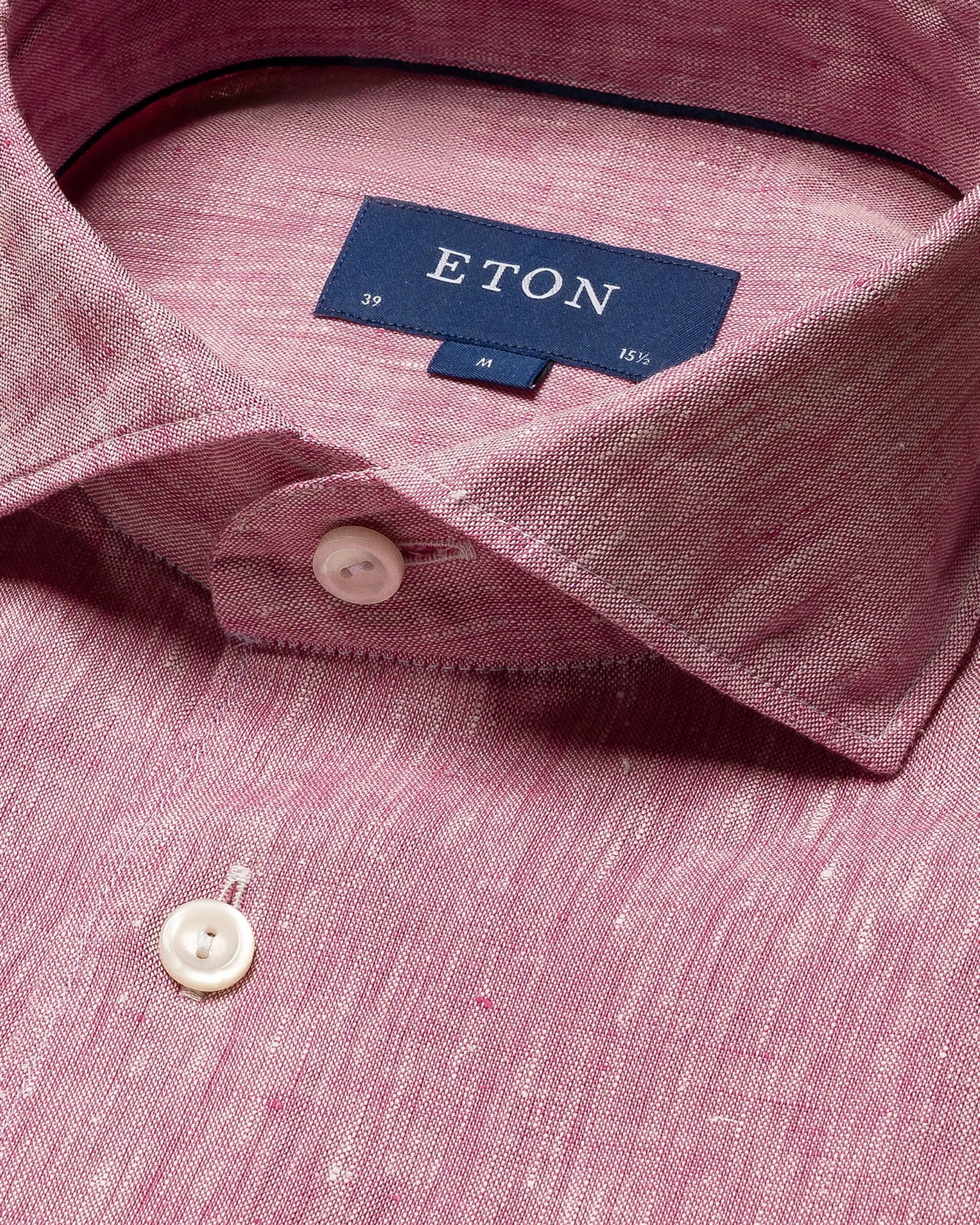 Eton - wide spread pink linen