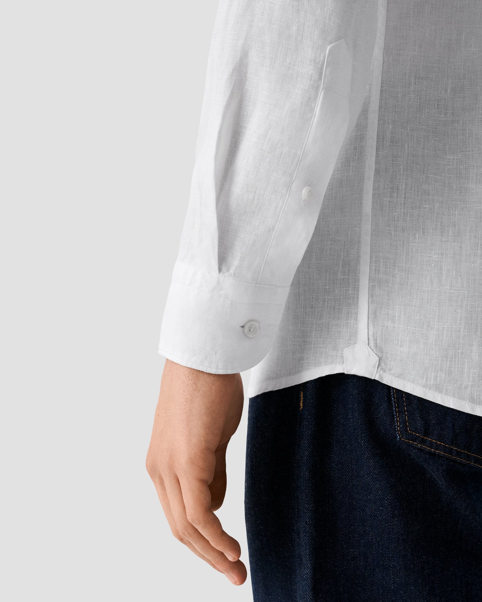Eton - white linen button down collar