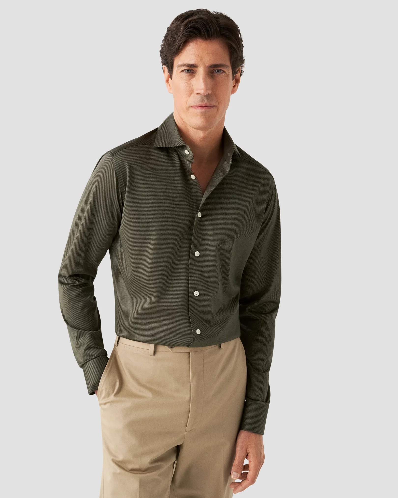 Eton - dark green knit king