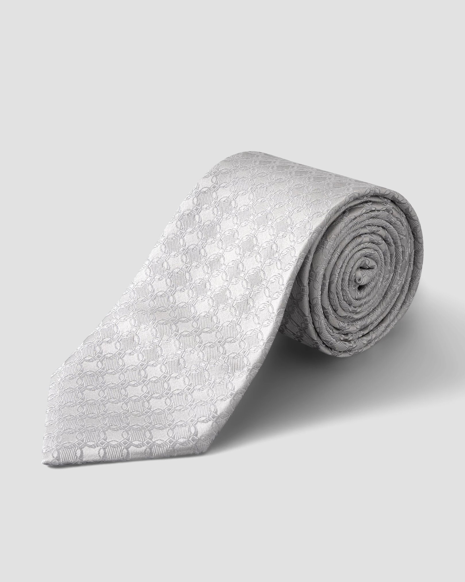 Eton - light grey pure silk tie