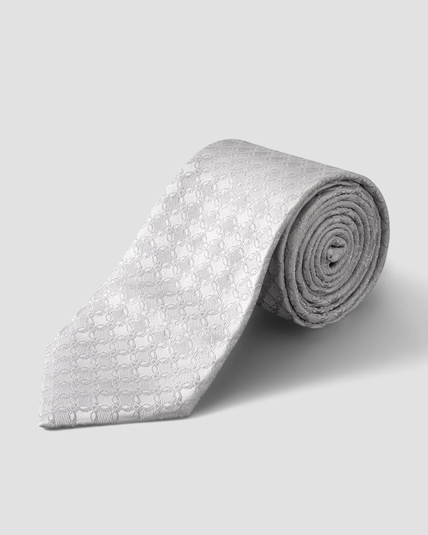 Eton - light grey pure silk tie