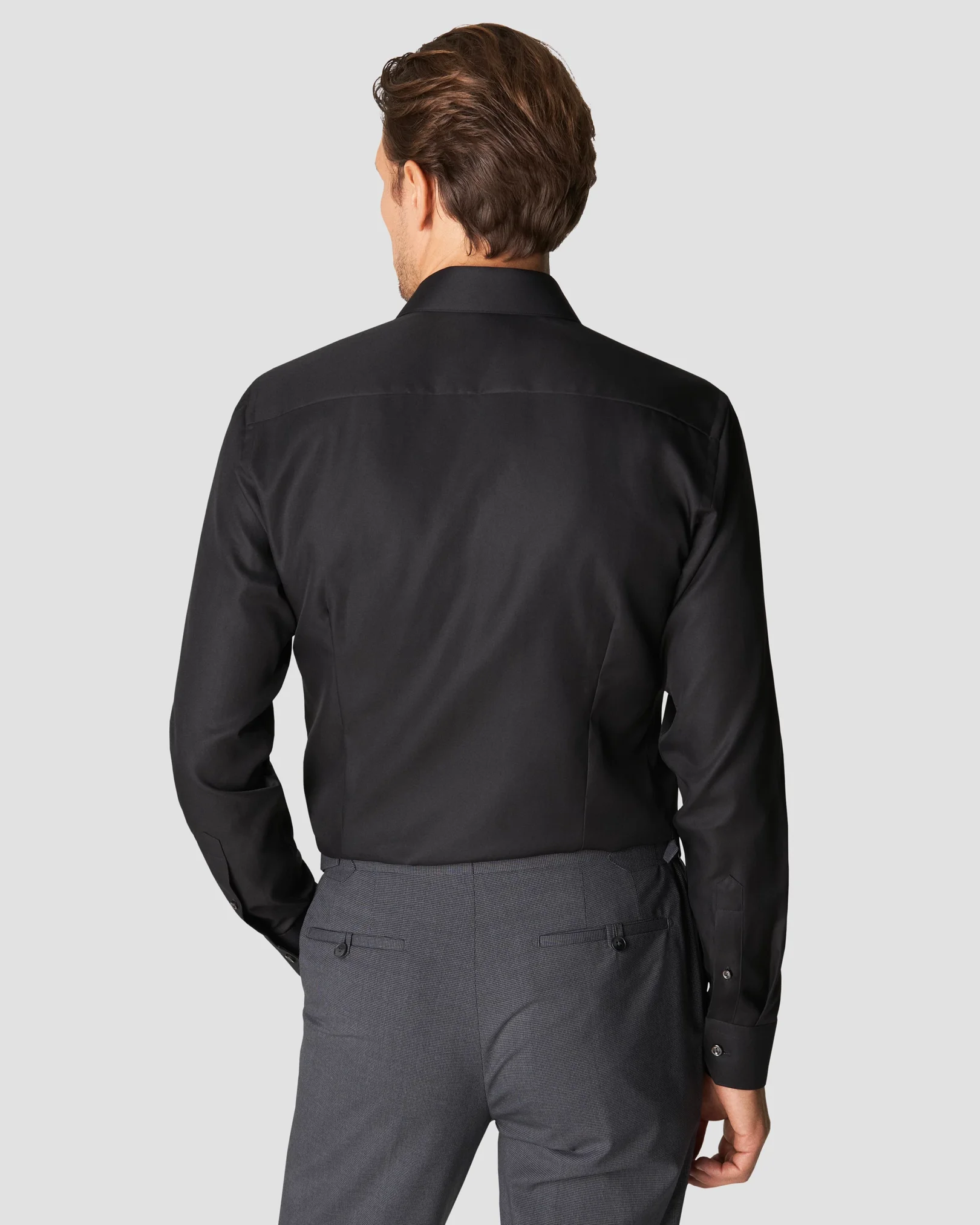 Eton - black plisse lurex