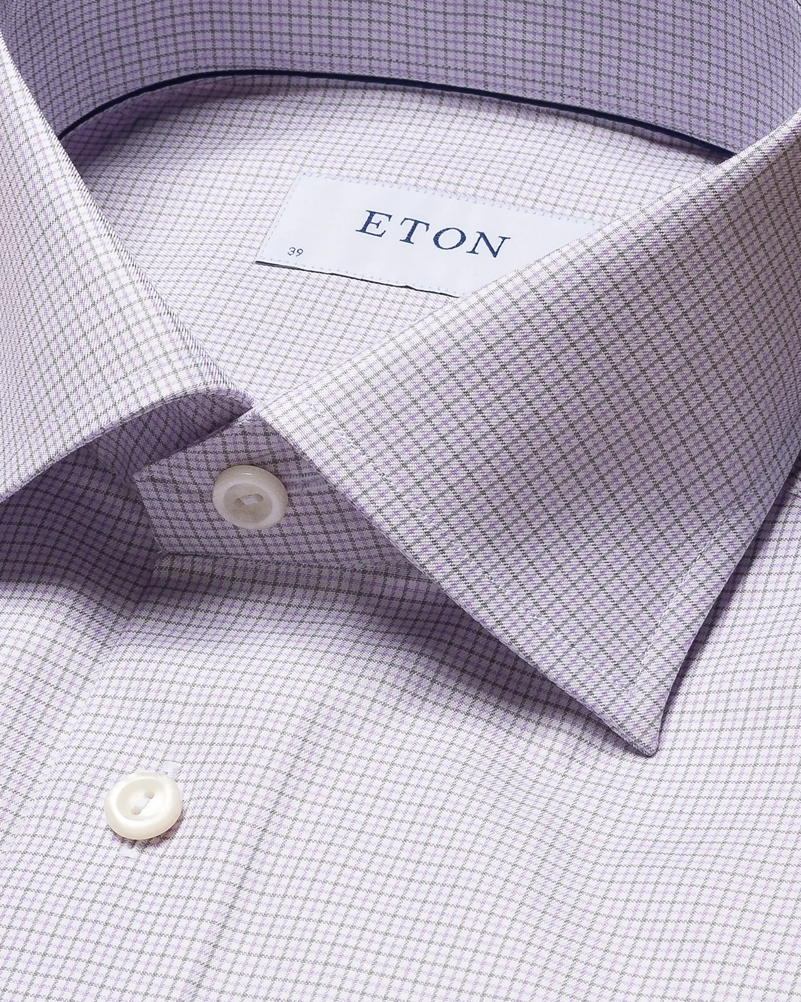 Eton - light purple cotton tencel stretch