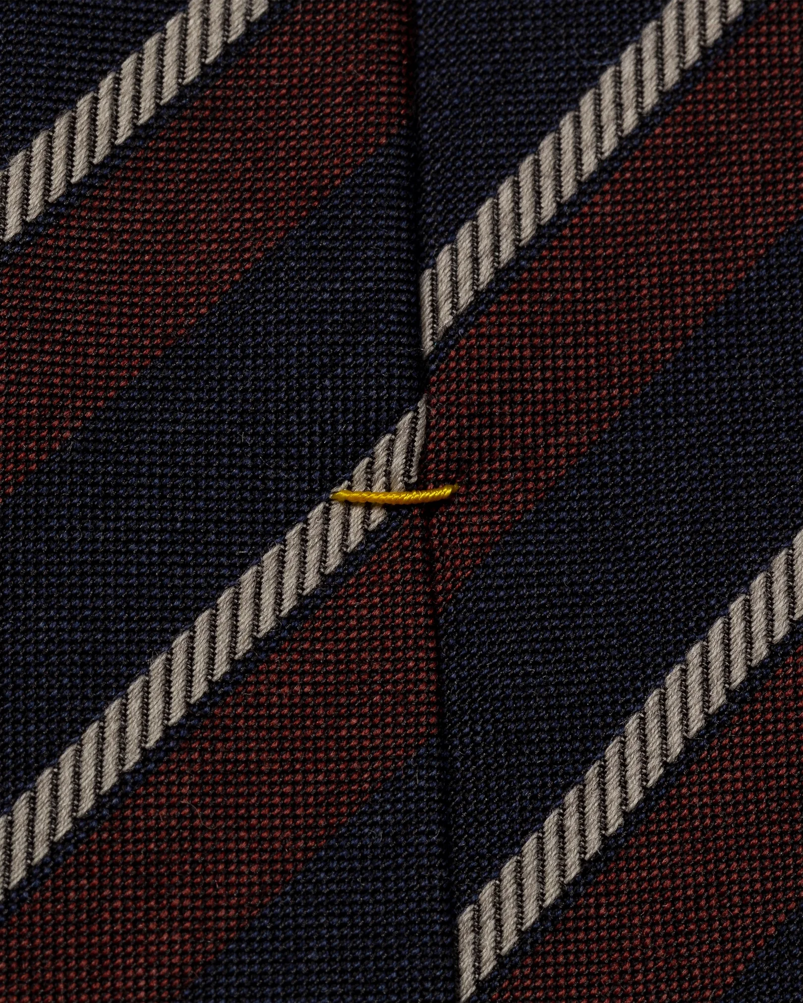 Eton - burgundy striped wool silk tie