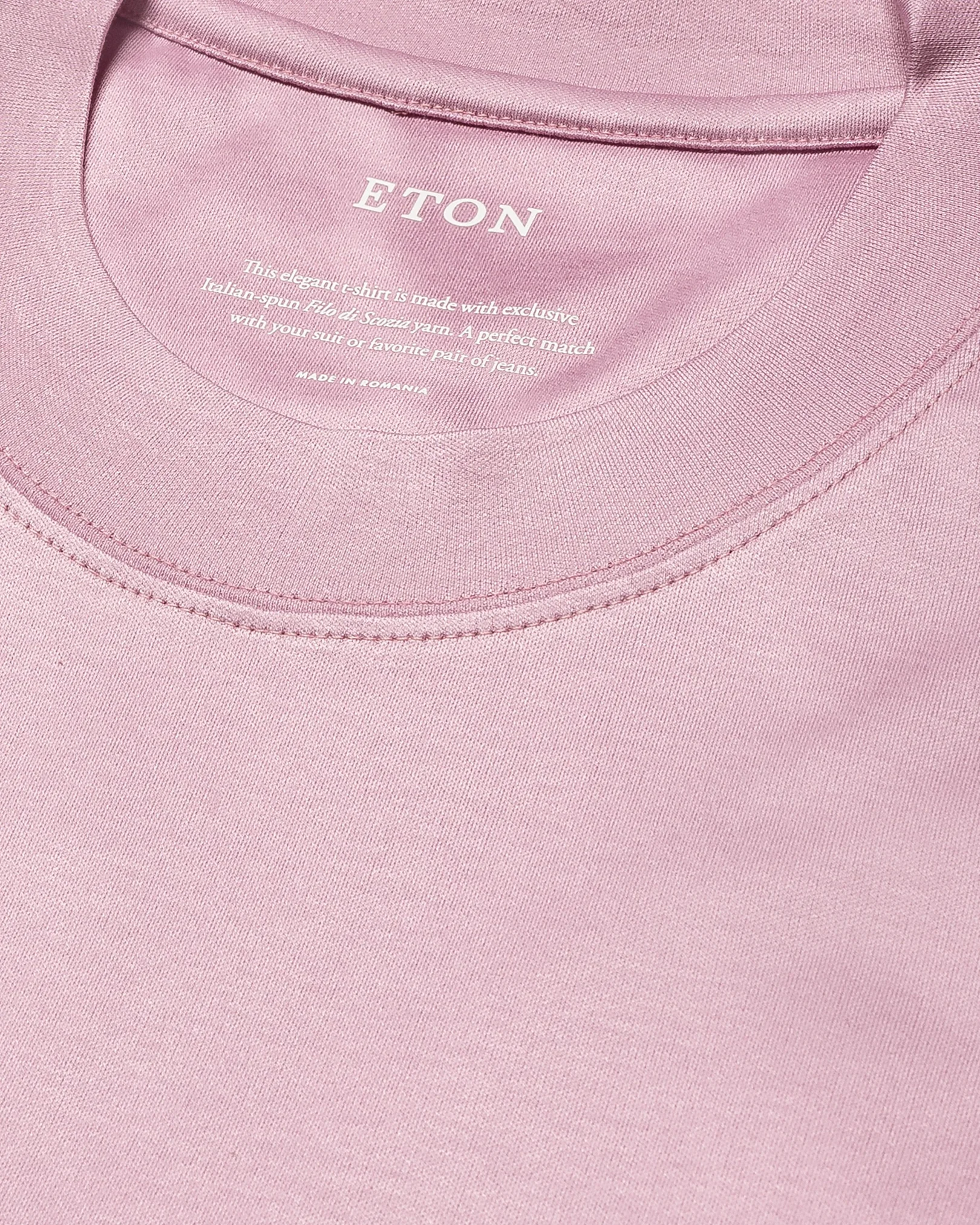 Eton - pink filo di scozia t shirt
