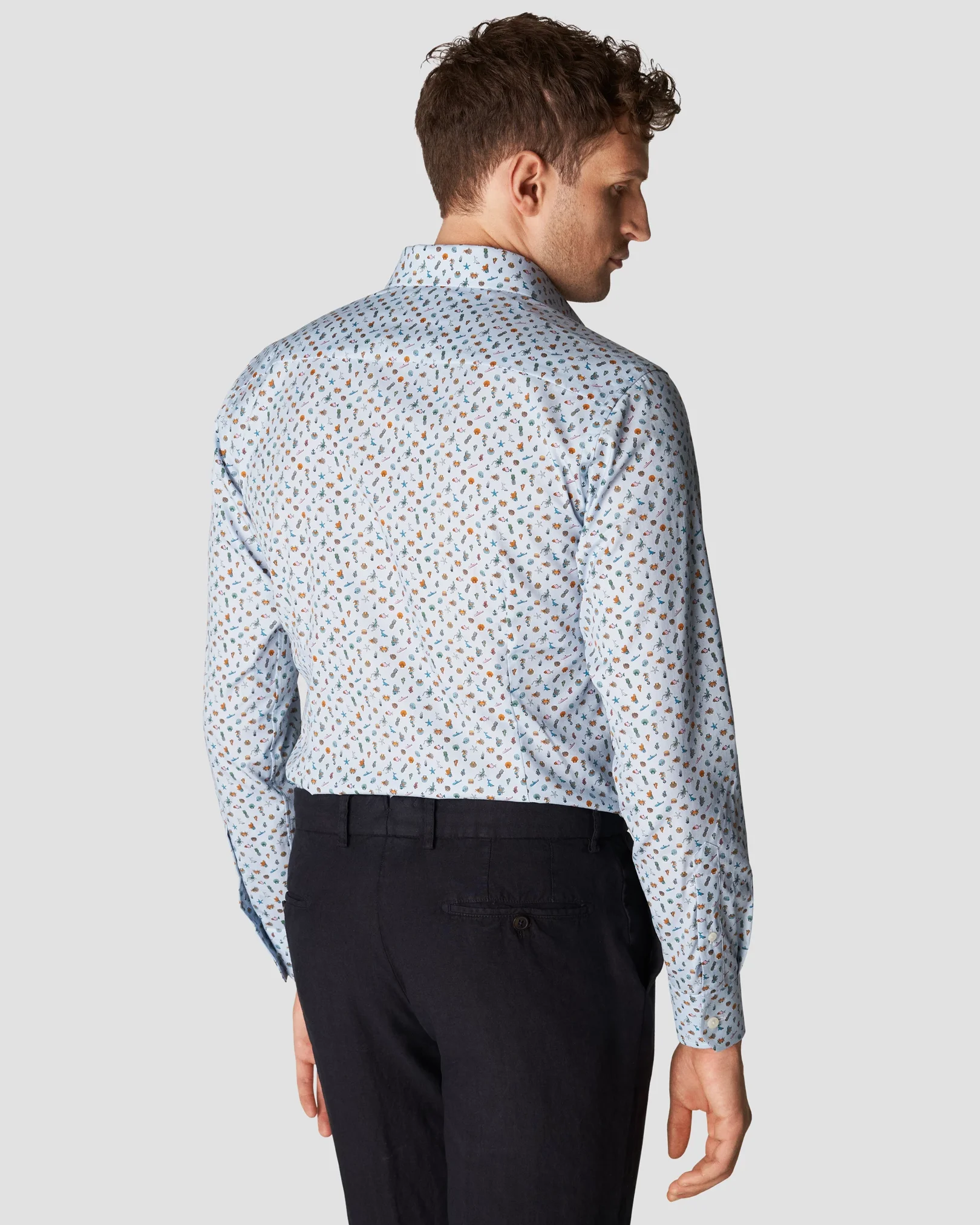 Eton - light blue poplin cutaway