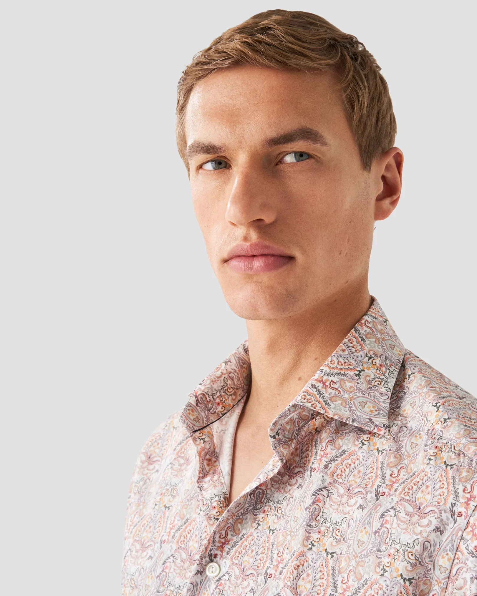 Eton - red cottontencel shirt