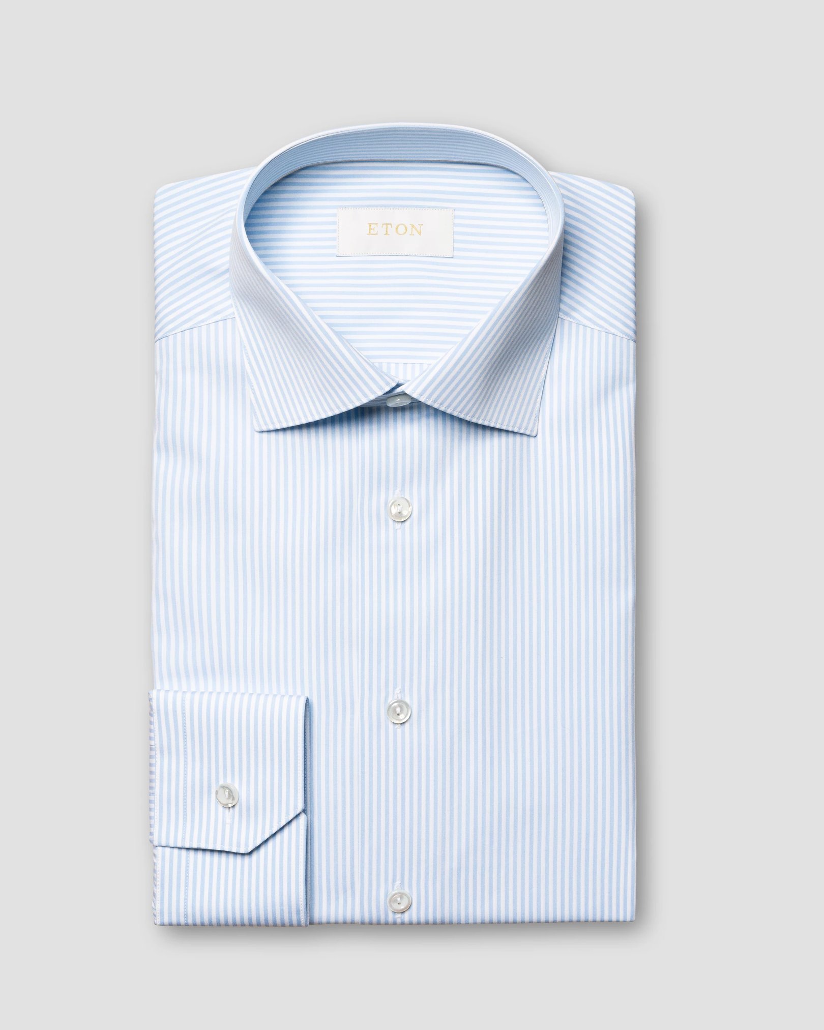Eton - elevated striped poplin shirt