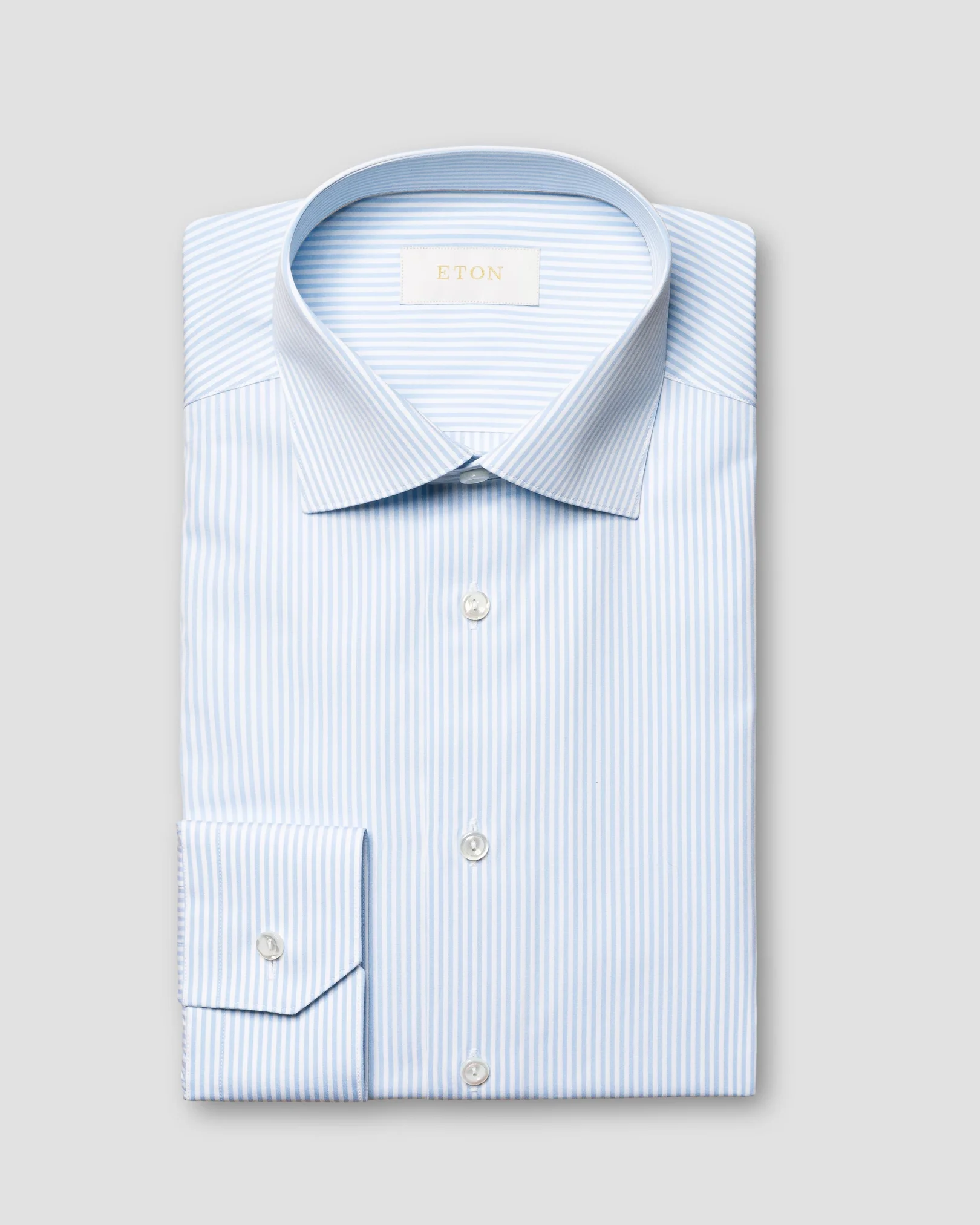Eton - elevated striped poplin shirt