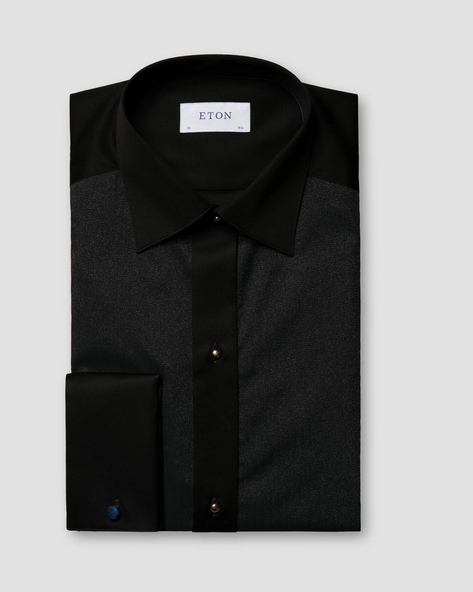 Eton - black plisse lurex