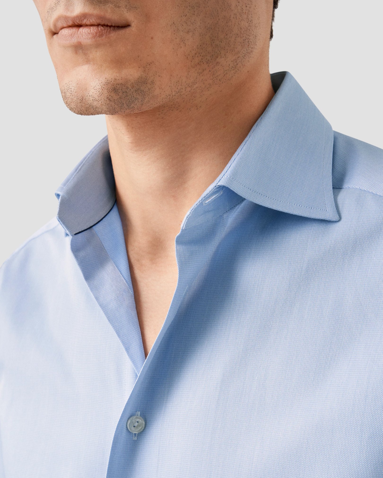 Eton - solid light blue twill