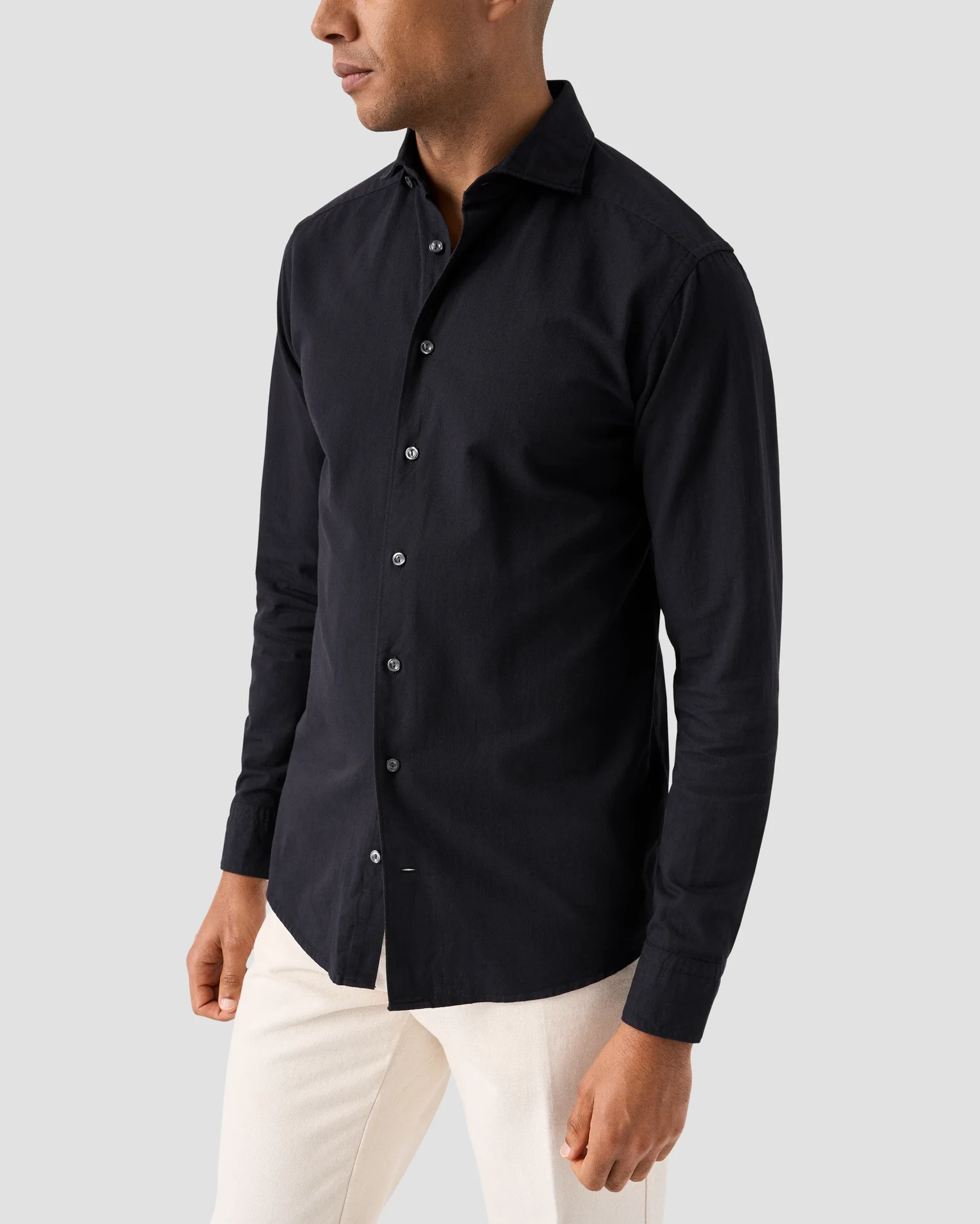 Eton - Schwarzes Denimhemd