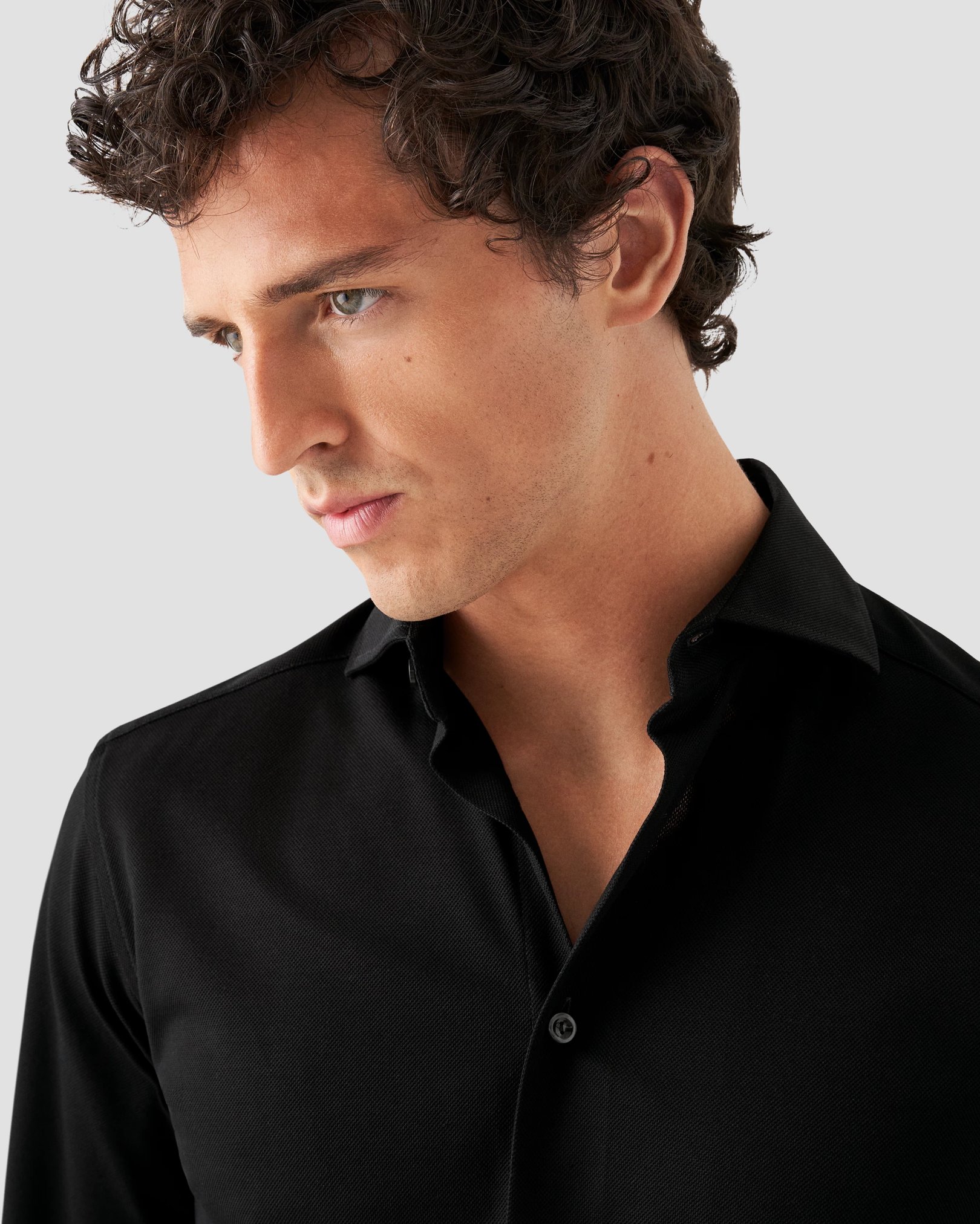Eton - black doub heavy piquet ocs