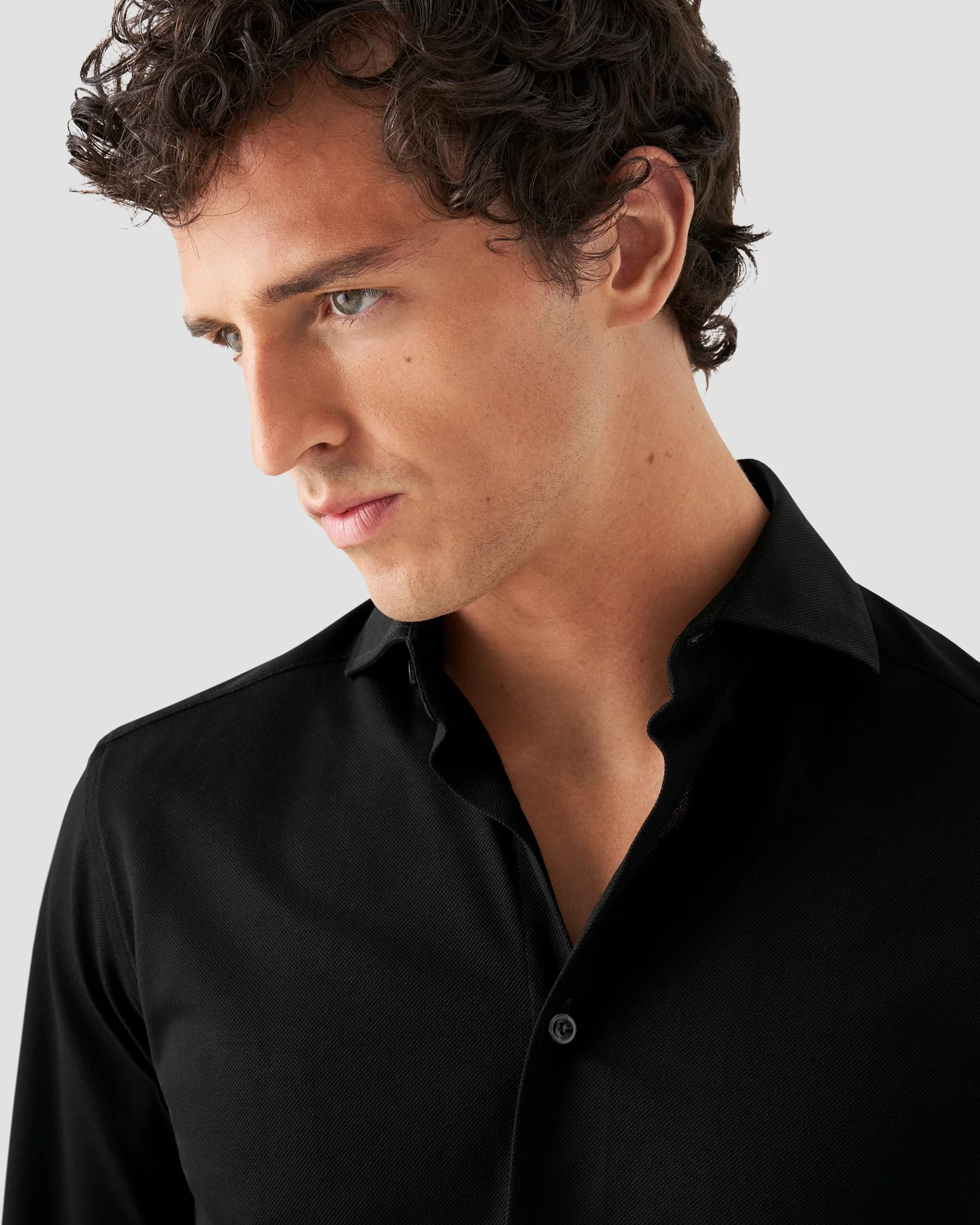 Eton - black doub heavy piquet ocs