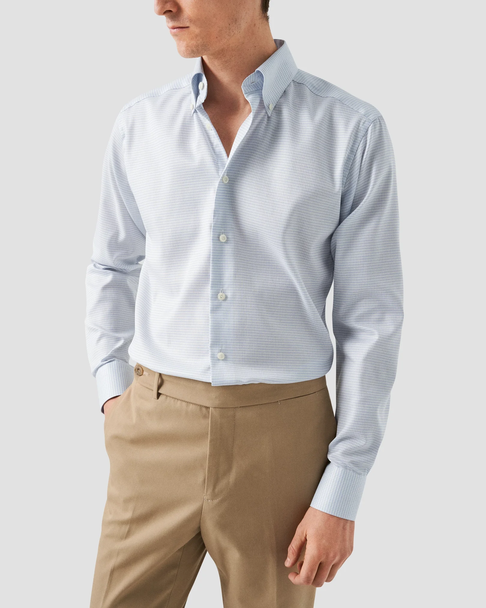 Eton - micro check signature twill shirt
