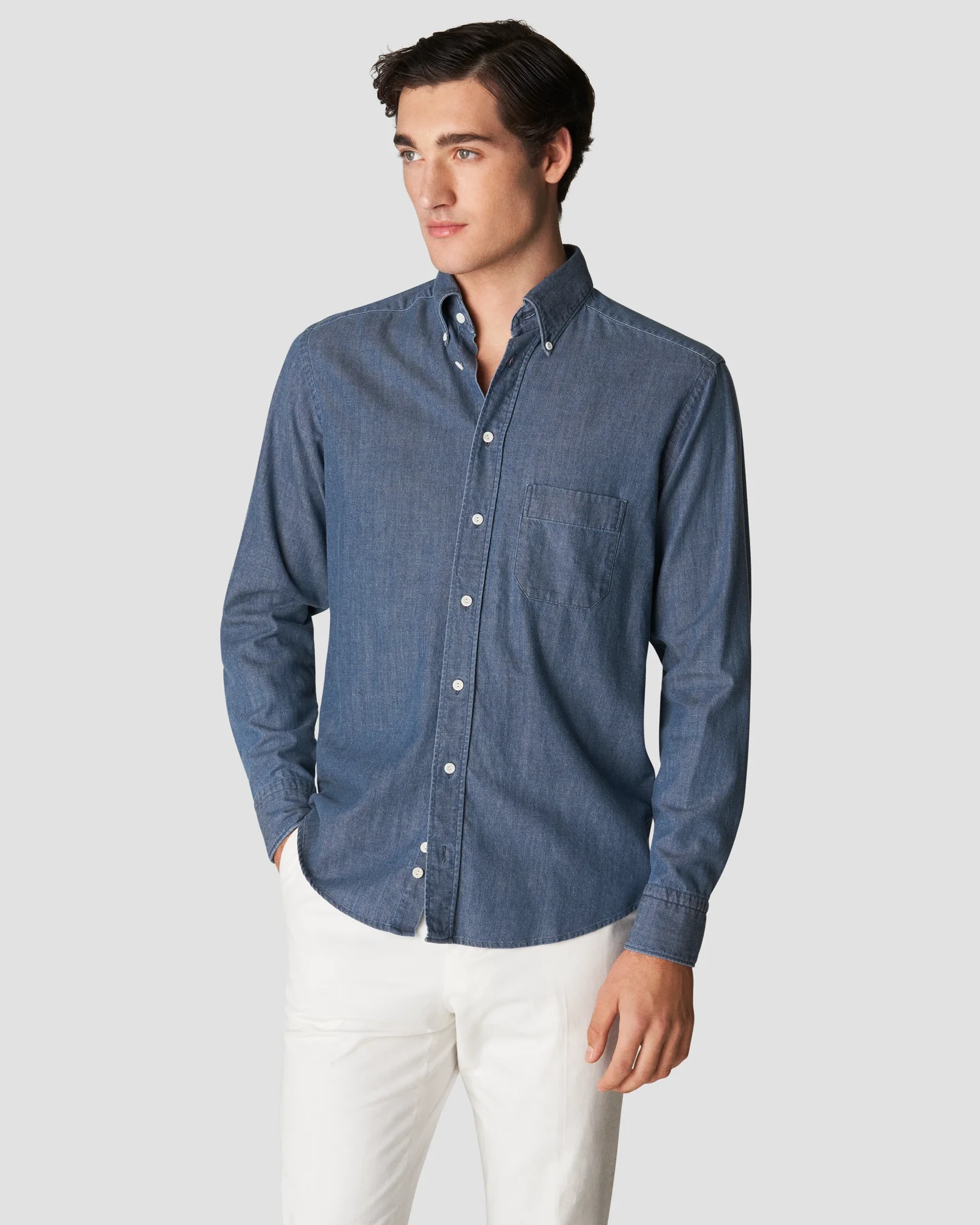 Eton - black indigo denim shirt