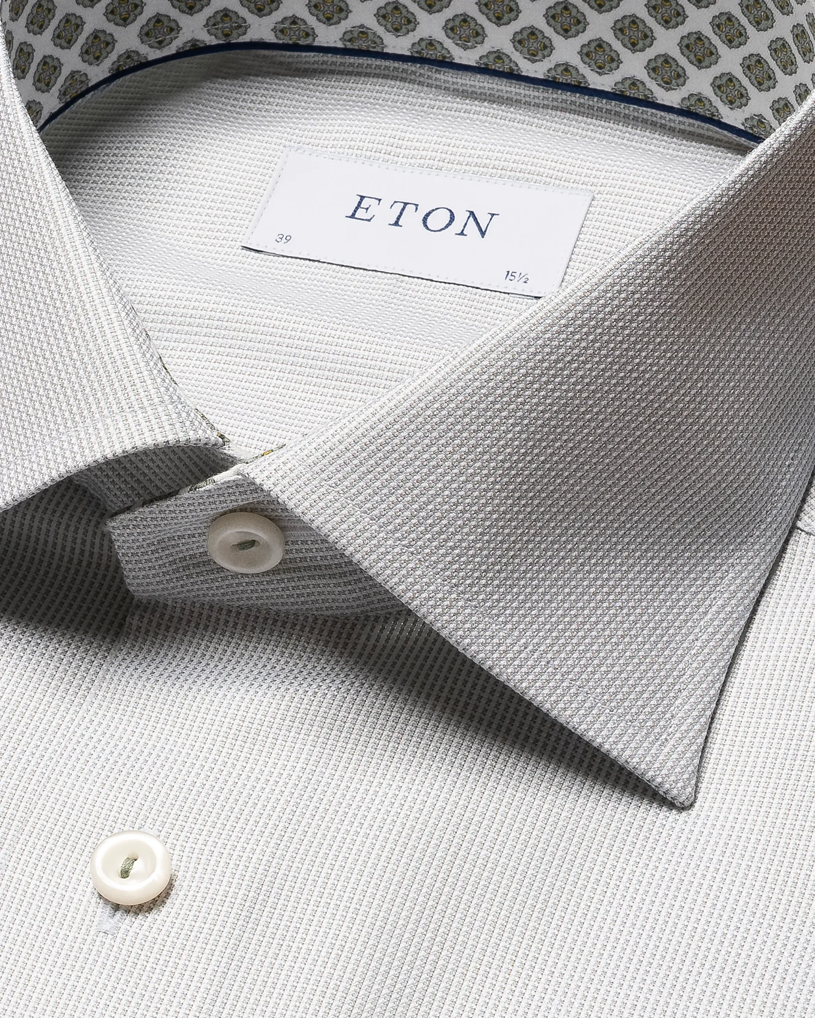 Eton - light green cottonlyocell stretch