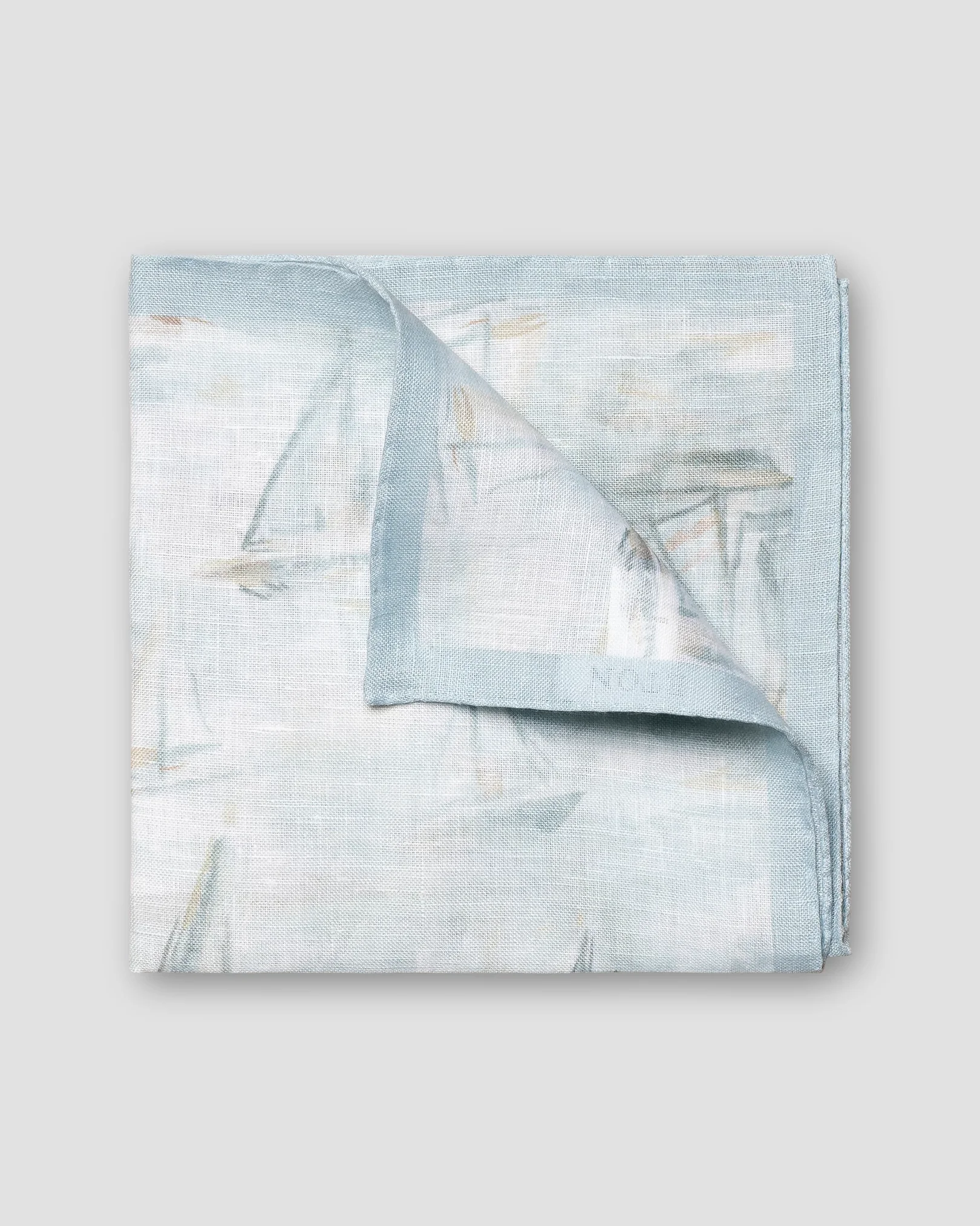 Eton - mid grey playful sailboat pocket square