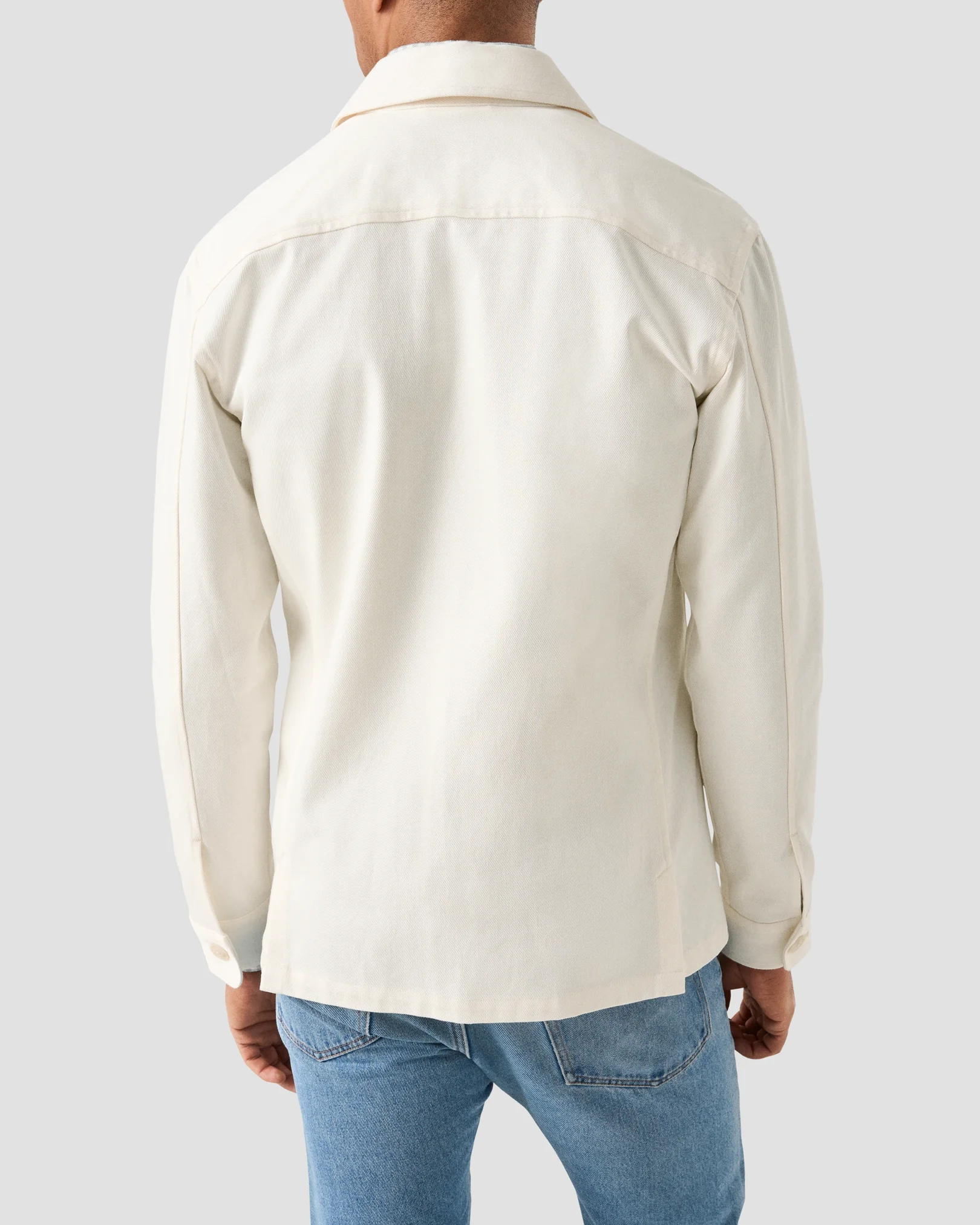 Eton - off white chore denim overshirt