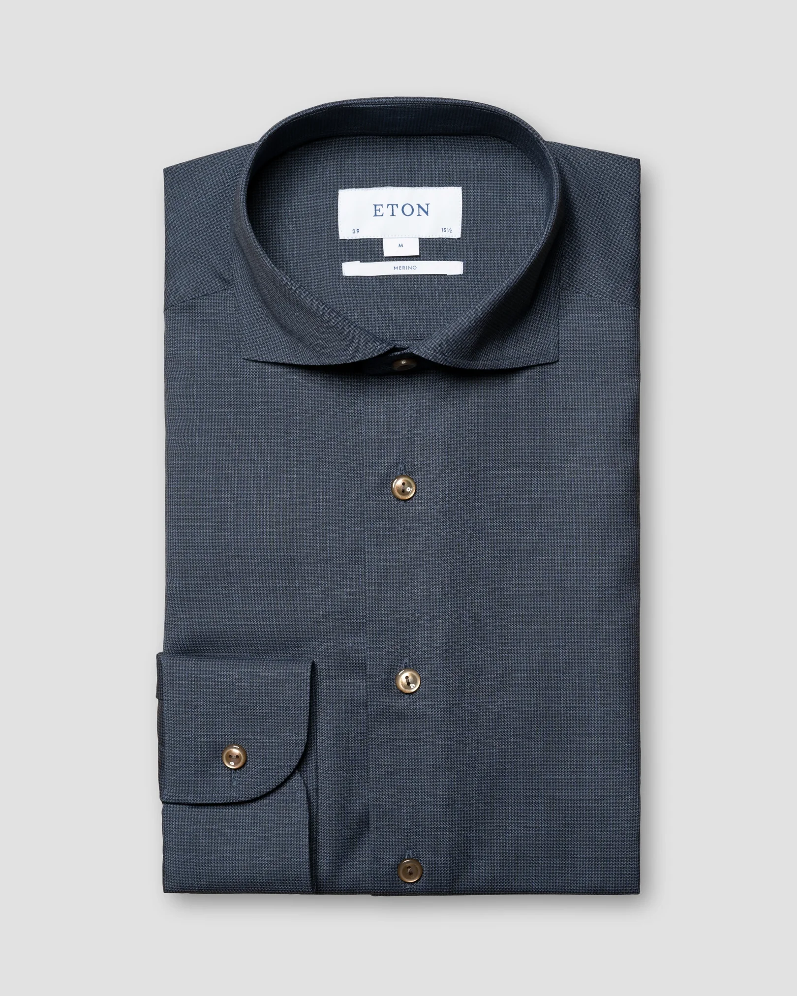Eton - dark blue super merino shirt