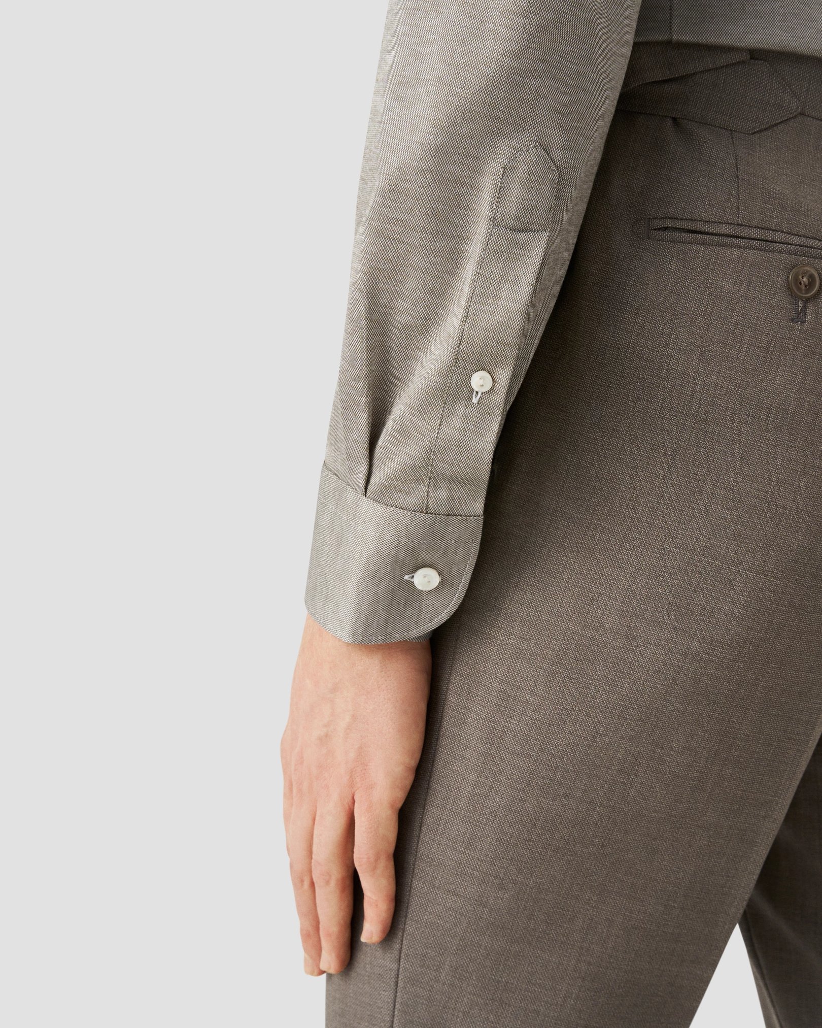 Eton - light green jersey wide spread