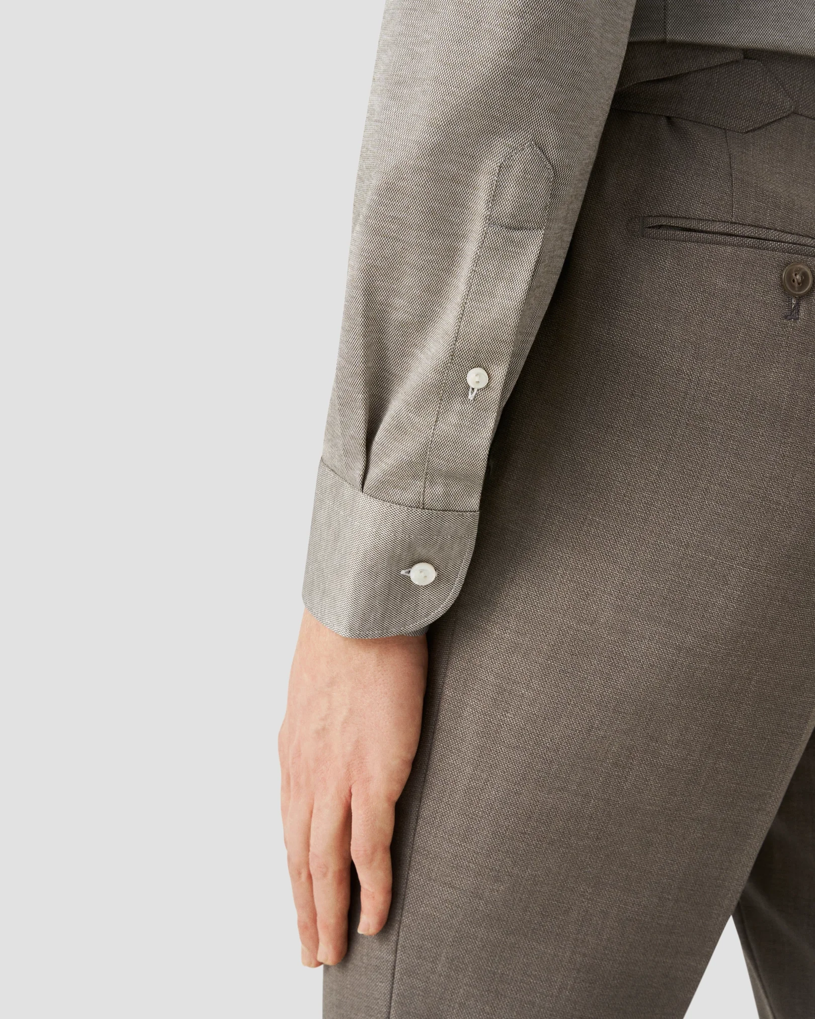 Eton - light green jersey wide spread
