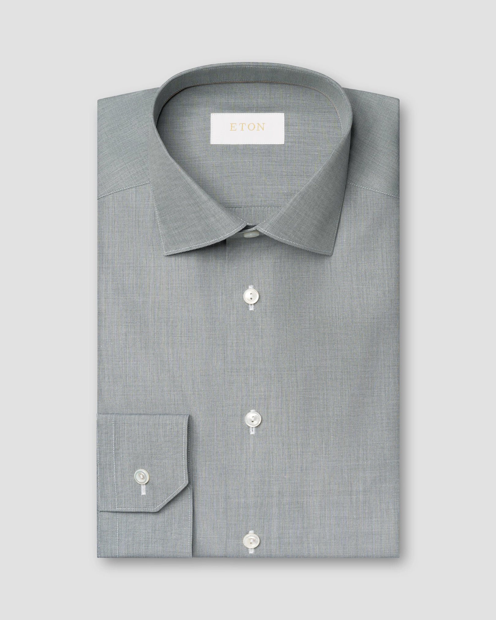 Eton - dark green fine poplin