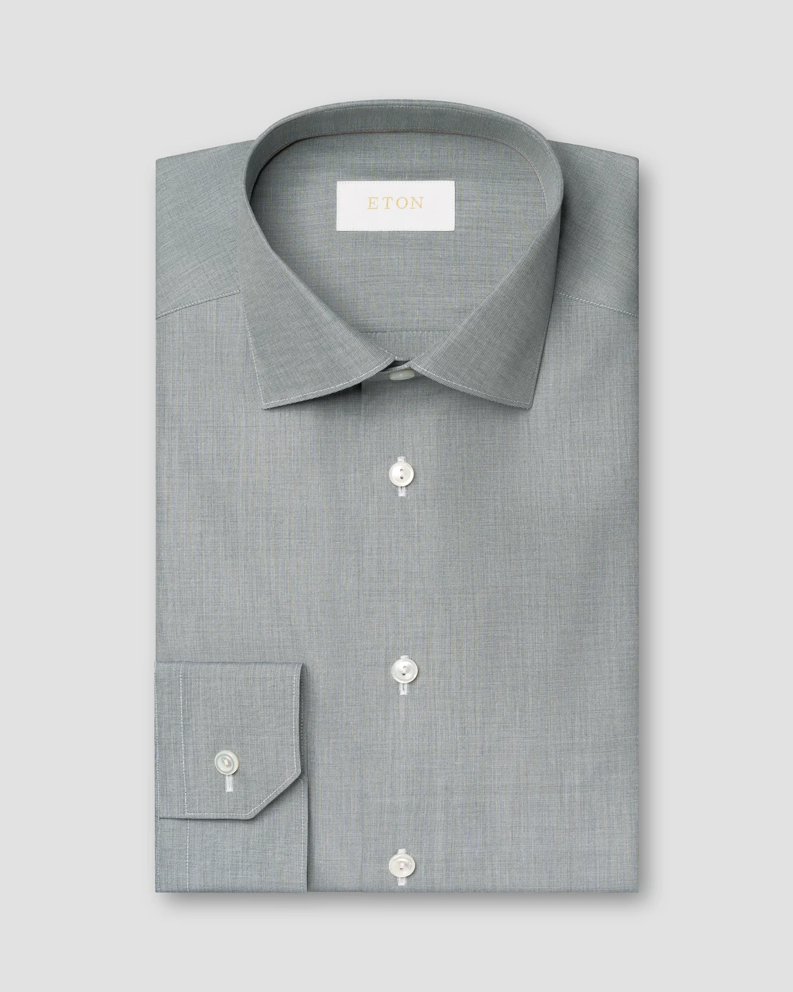 Eton - dark green fine poplin