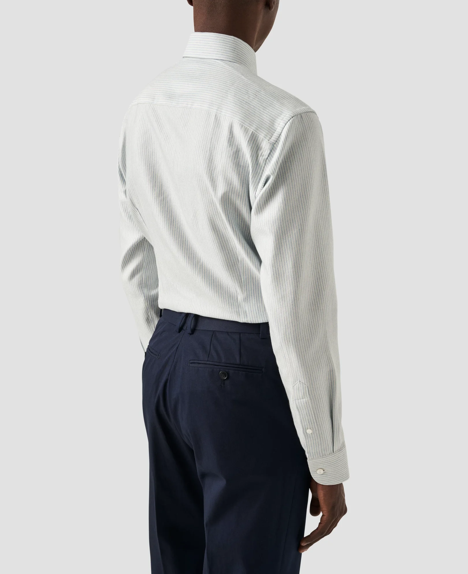 Eton - light blue cotton silk cashmere shirt