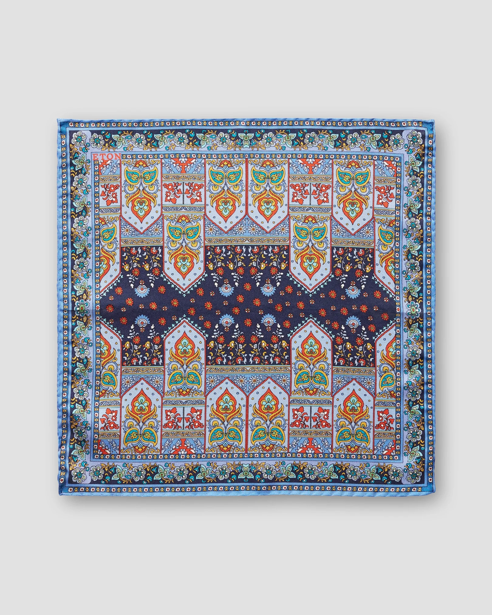 Eton - purple flower print pocket square