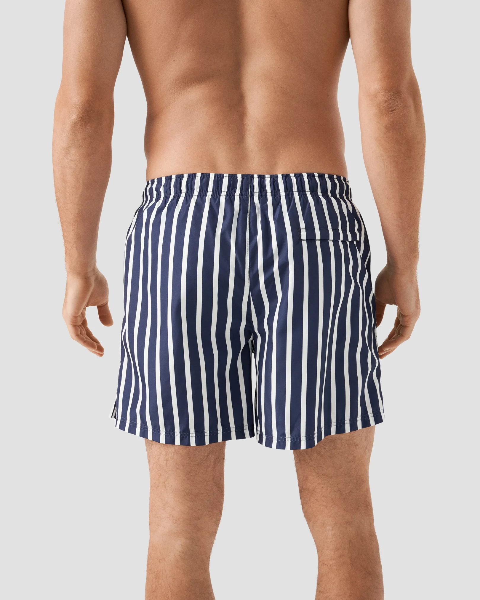 Eton - dark blue striped swim shorts