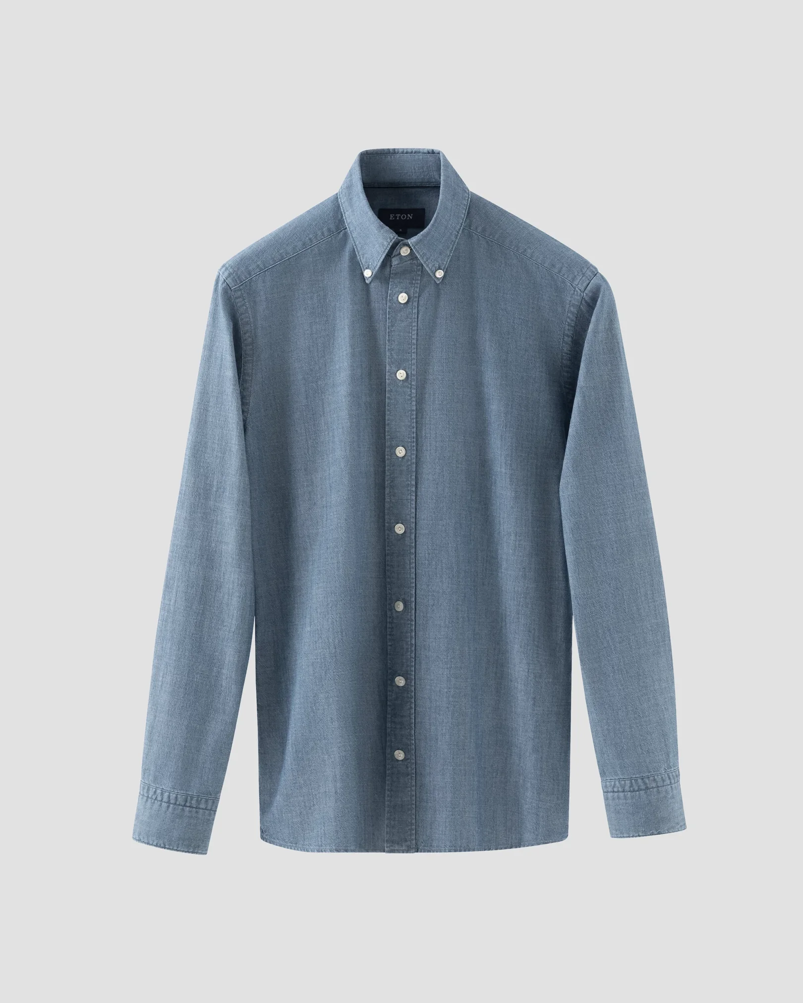 Eton - dark blue denim button down rounded single slim fit