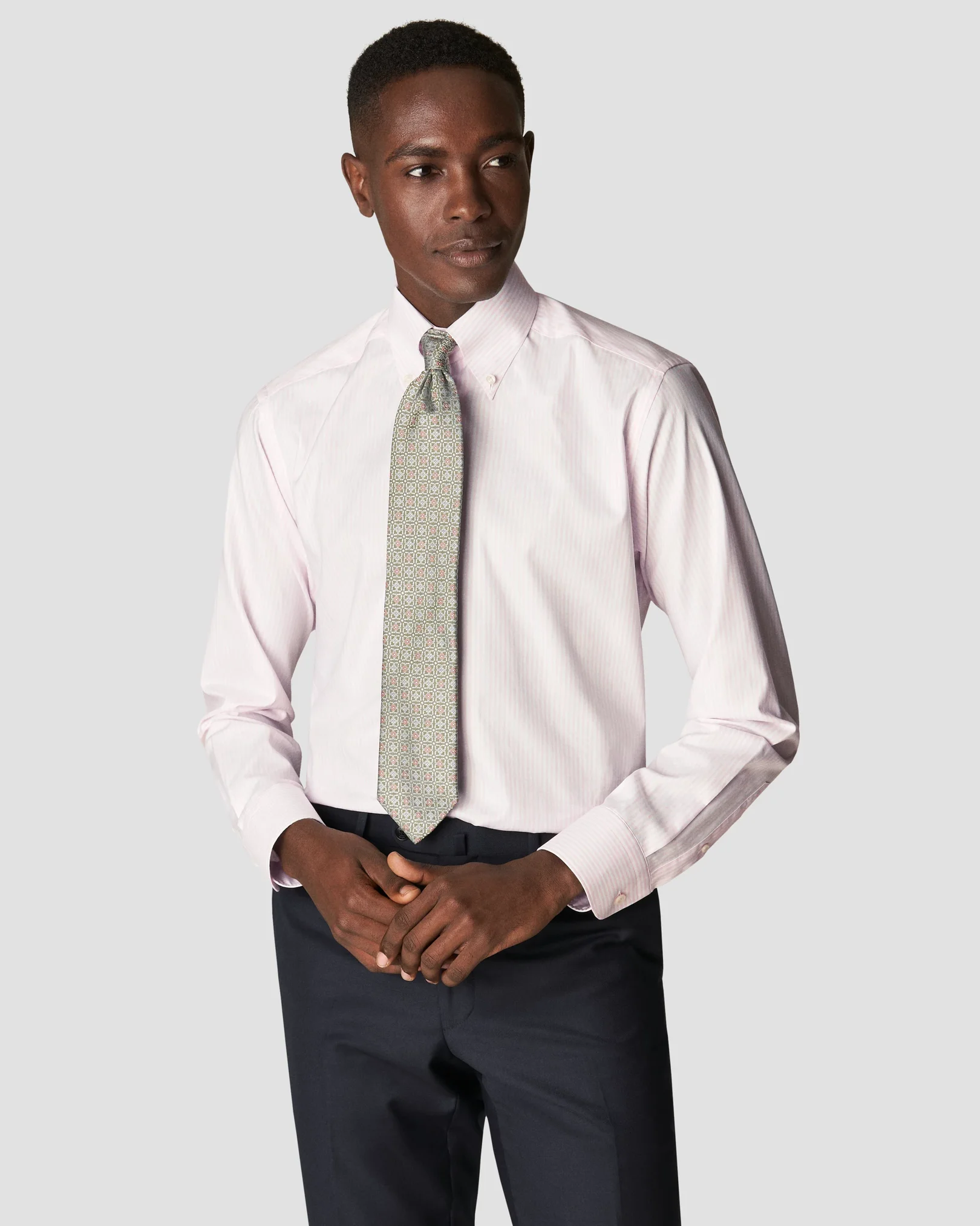 Eton - pink fine wrinkle free oxford