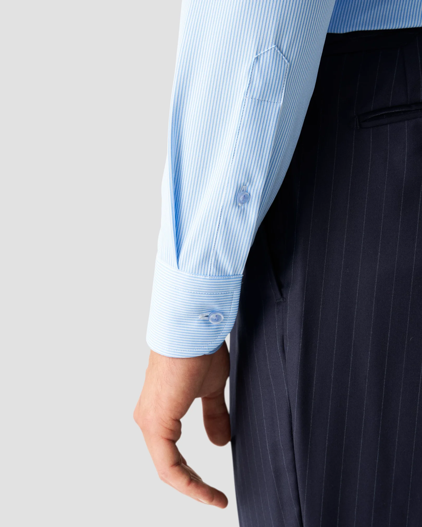 Eton - light blue fourway stretch
