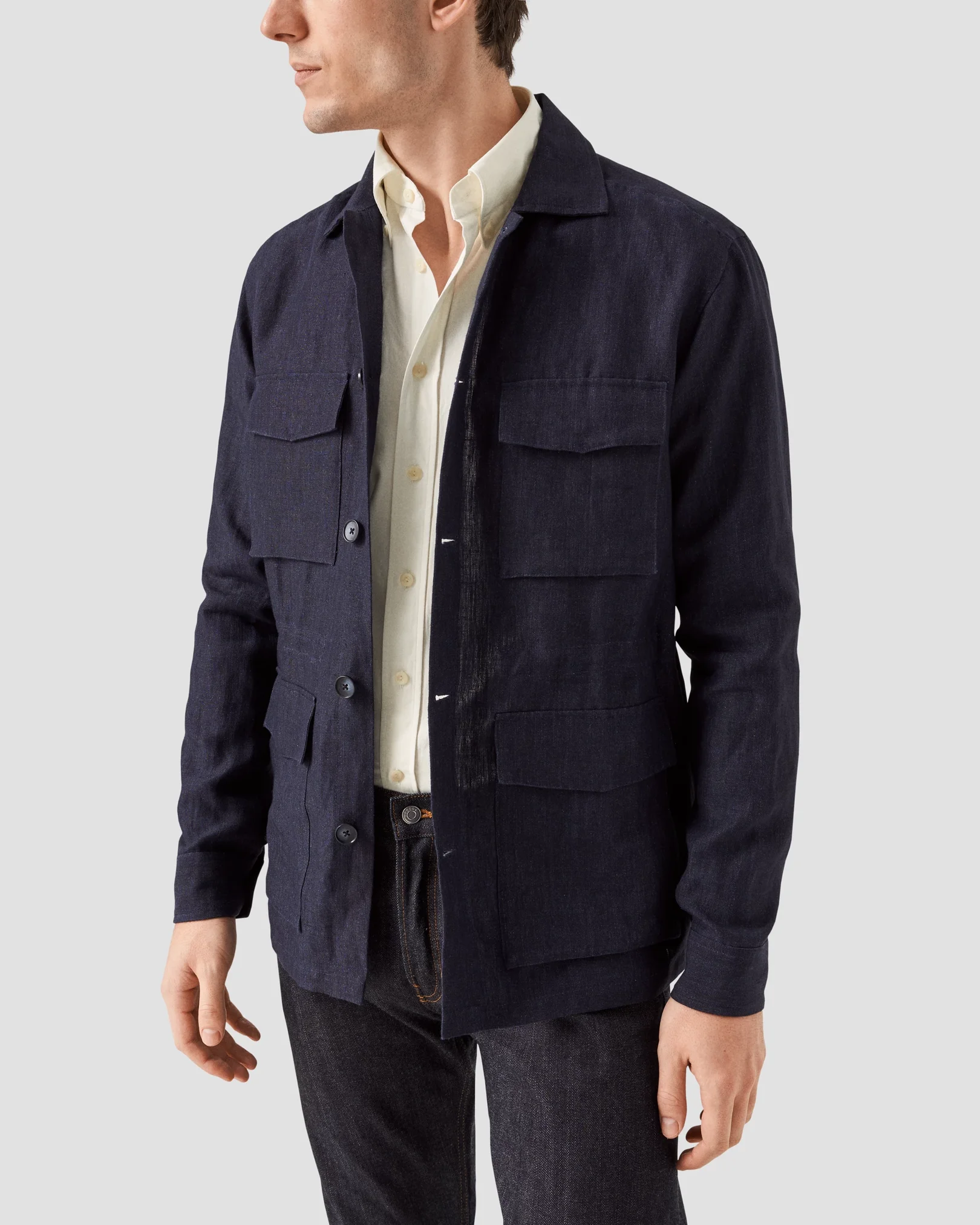 Eton - off white heavy twill denim