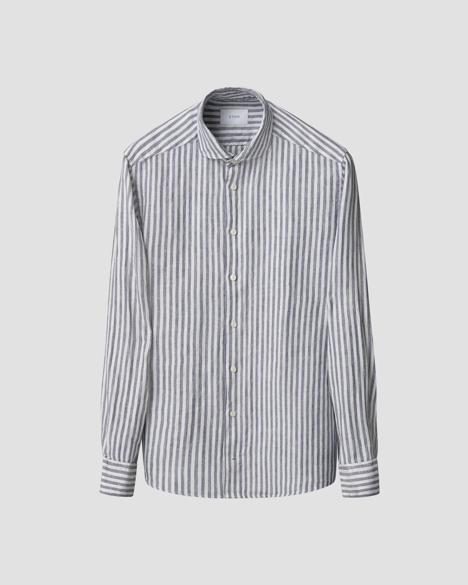 Eton - Gestreiftes Leinen-Twill-Hemd