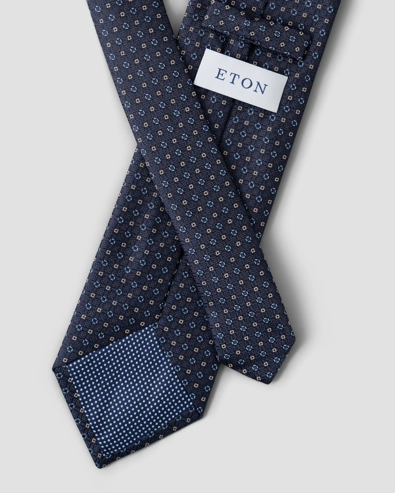 Eton - navy blue pure silk tie