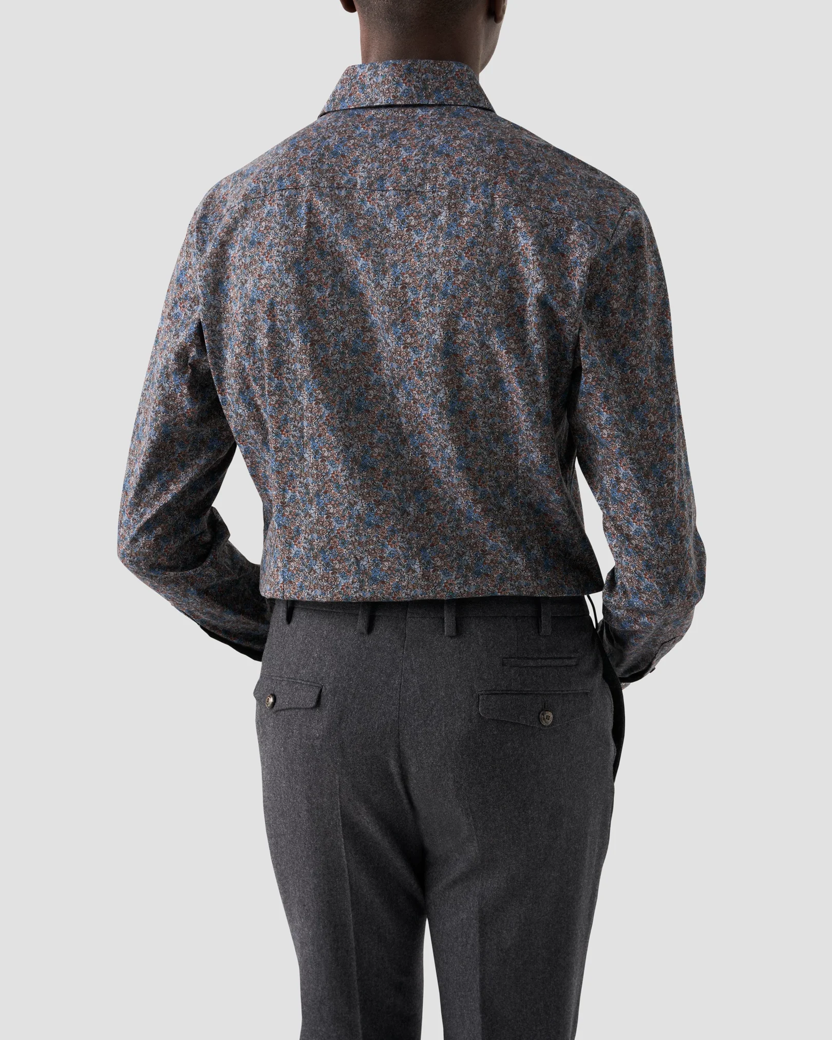 Eton - blue shade floral shirt
