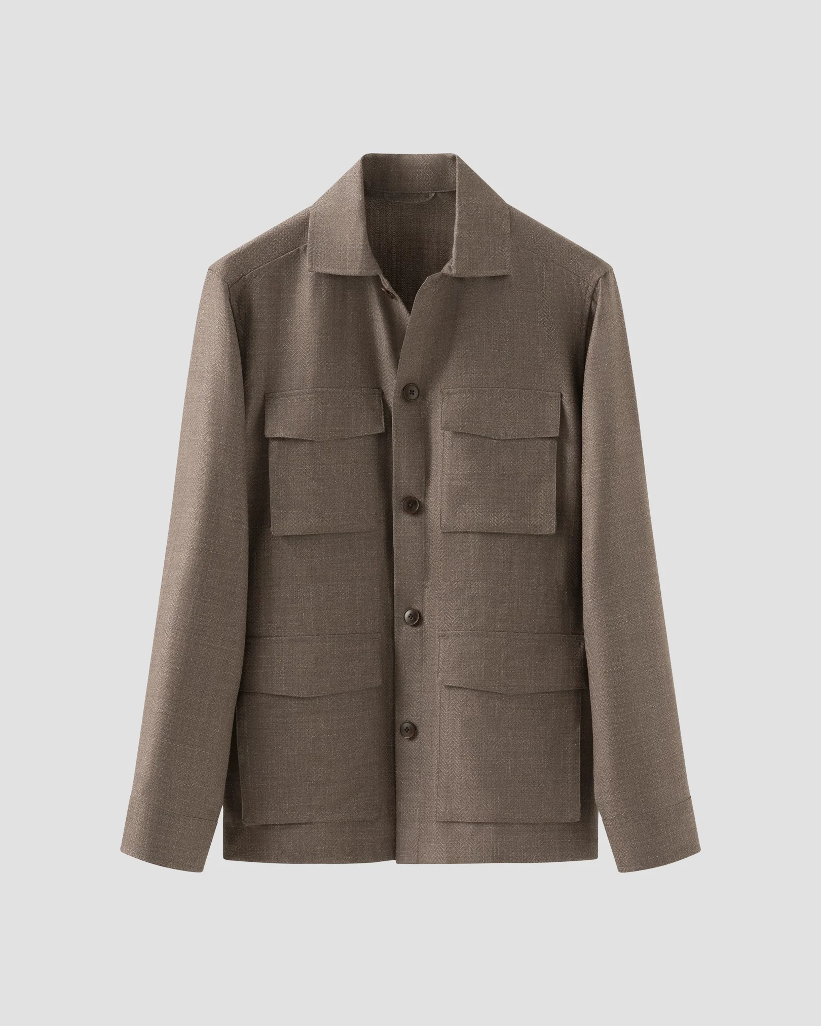 Eton - Herringbone-Hemdjacke