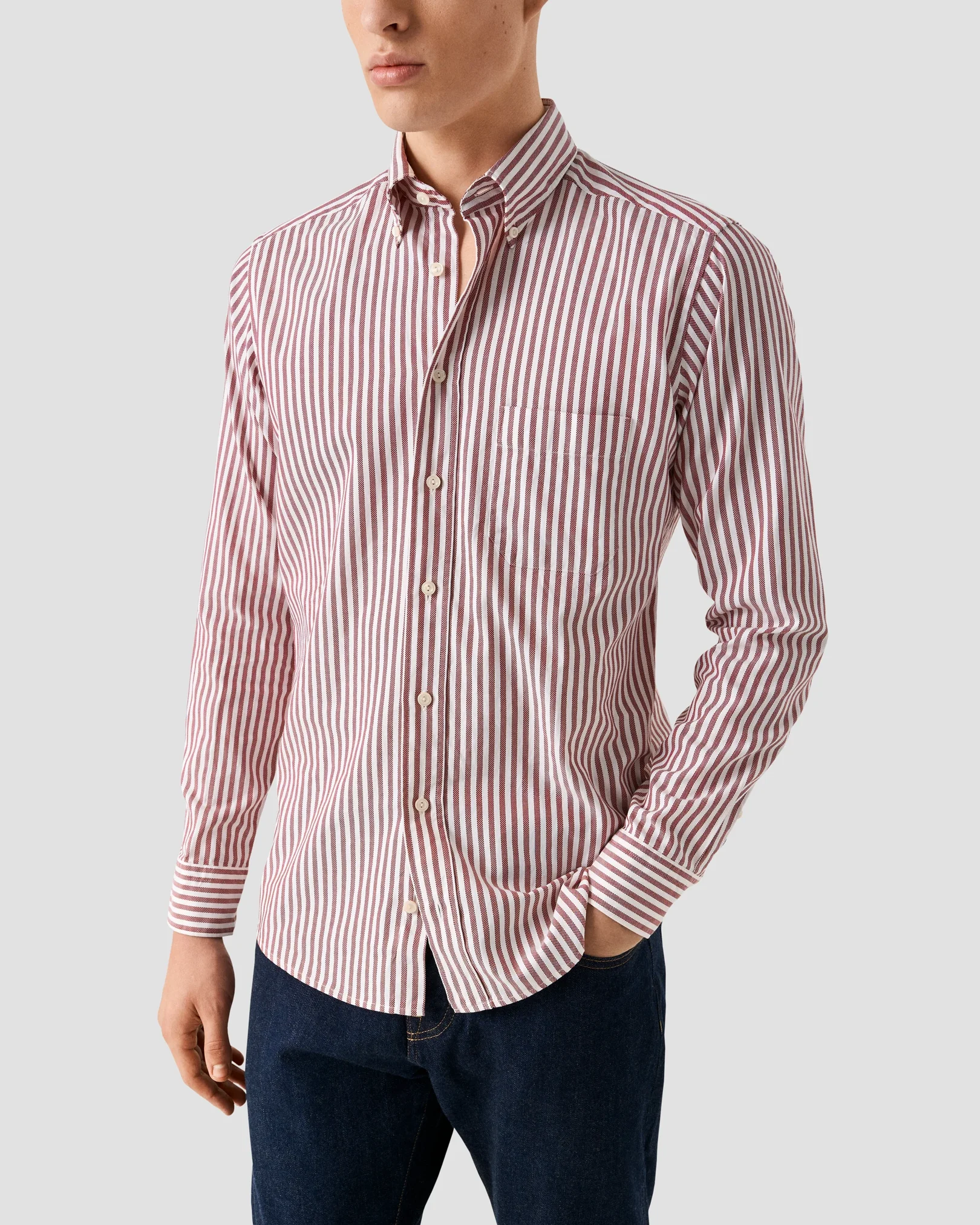 Eton - bengal striped royal oxford shirt