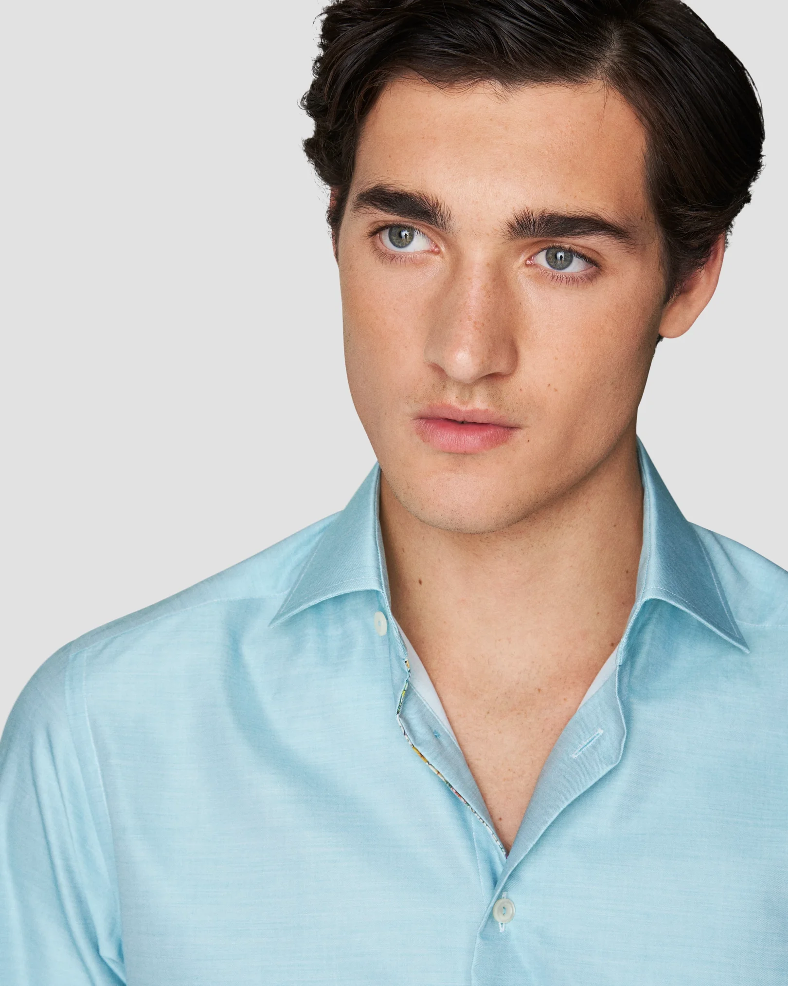 Eton - light green signature twill cutaway