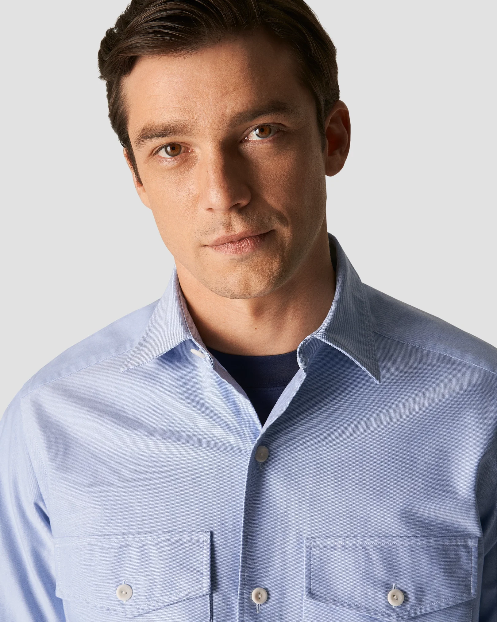 Eton - light blue oxford overshirt