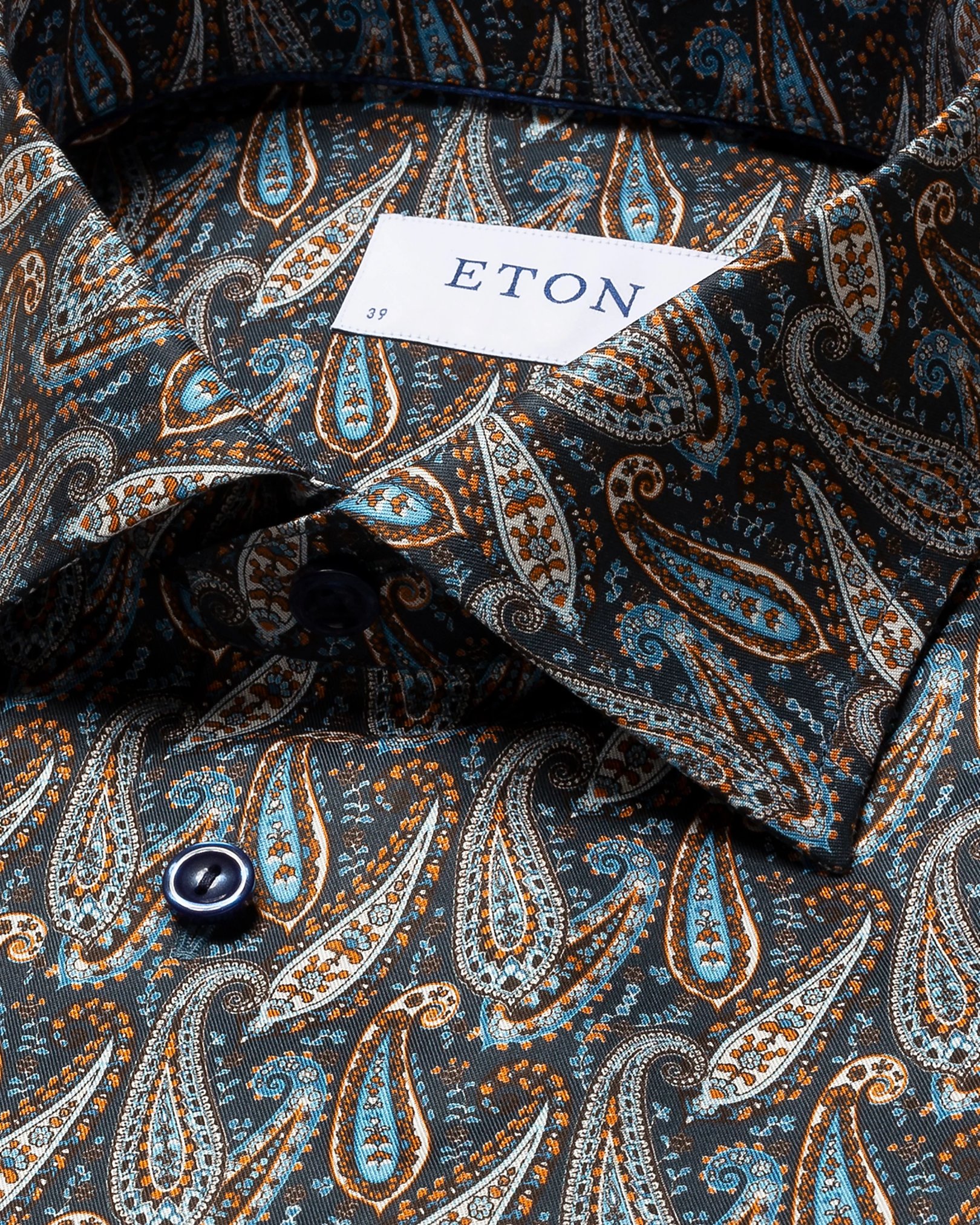 Eton - navy blue signature twill cutaway