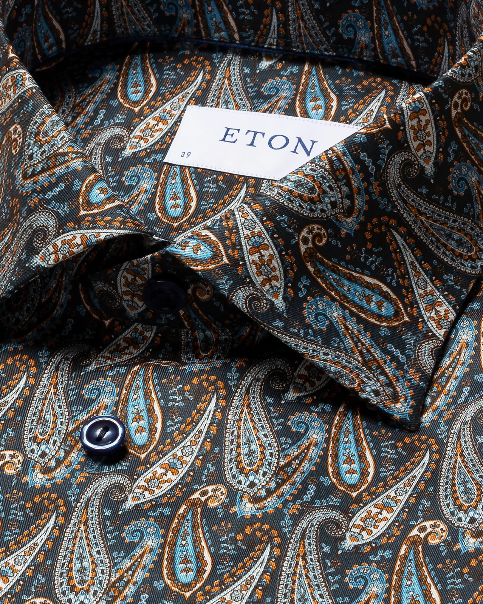 Eton - navy blue signature twill cutaway