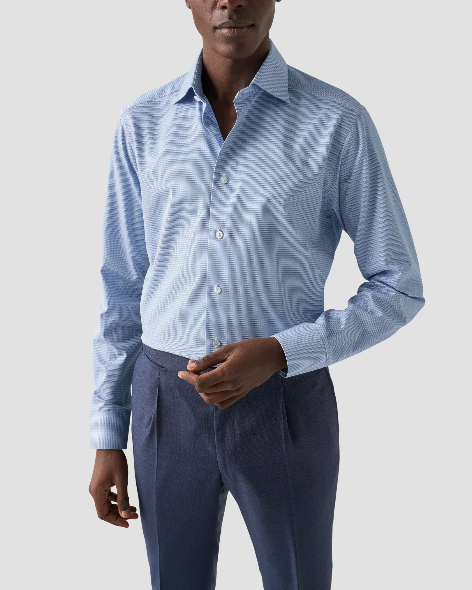 Eton - light blue elevated piquet