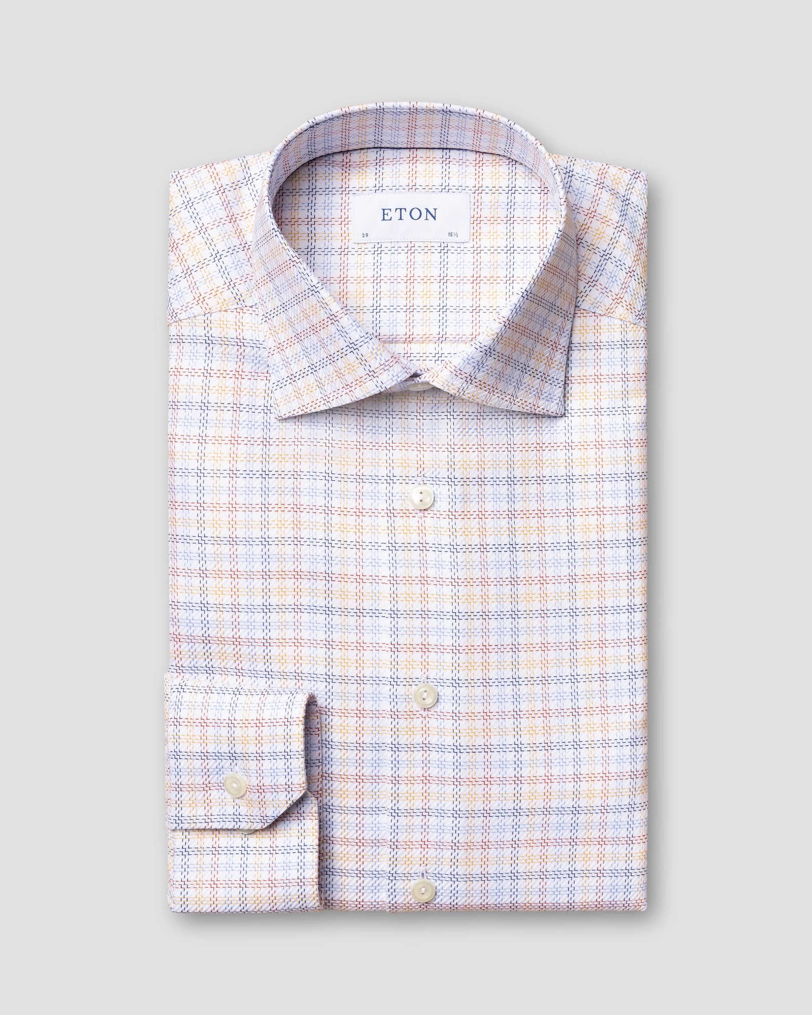 Eton - multi plaid king twill shirt